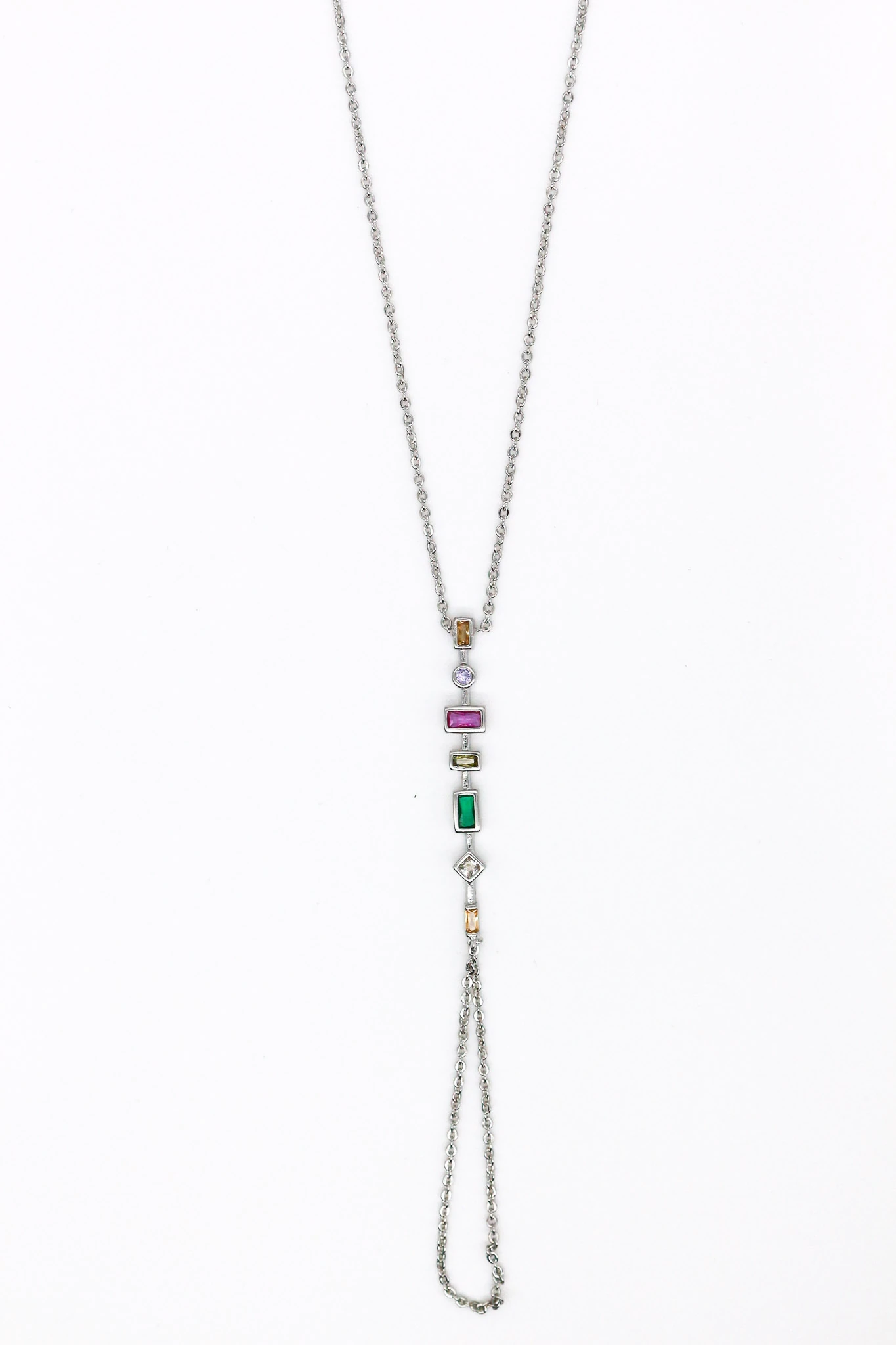 Çelik Renkli Taşlı,Yedi Element Şahmeran - Silver