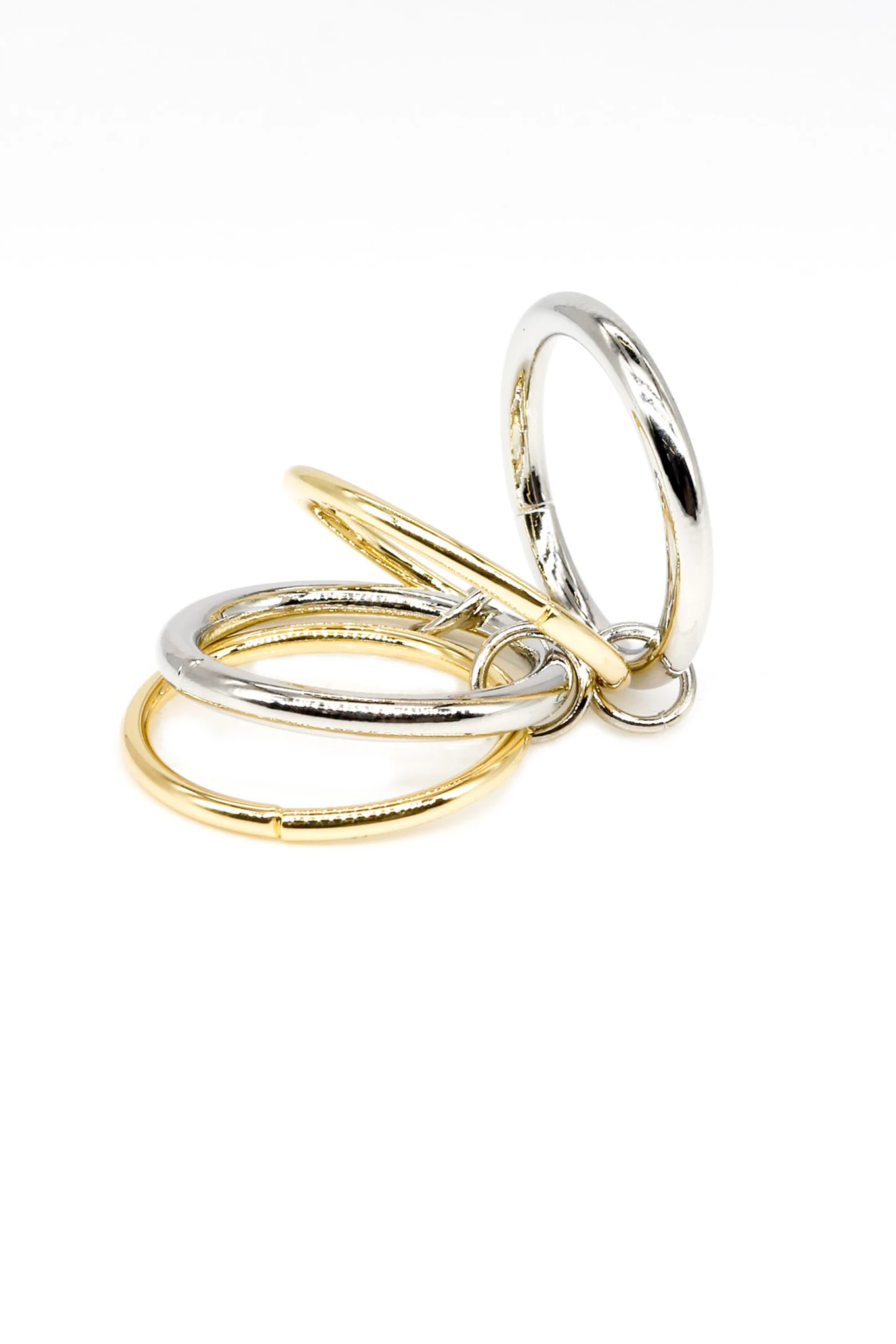 Dörtlü Bağlı Halka Yüzük,Mix Renk