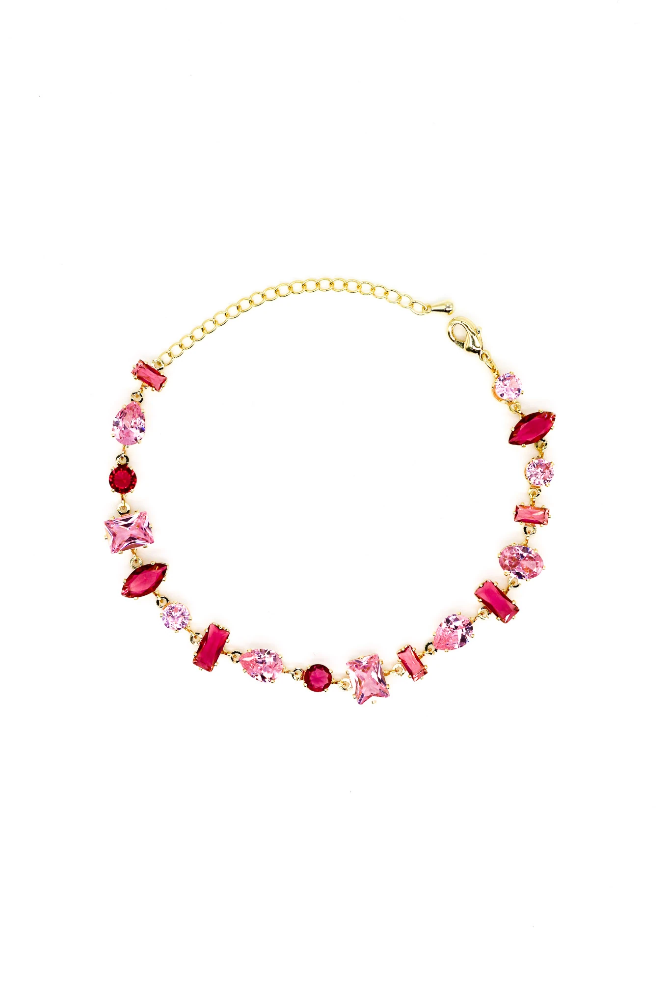 Pembe Geometrik Taşlı Suyolu Bileklik