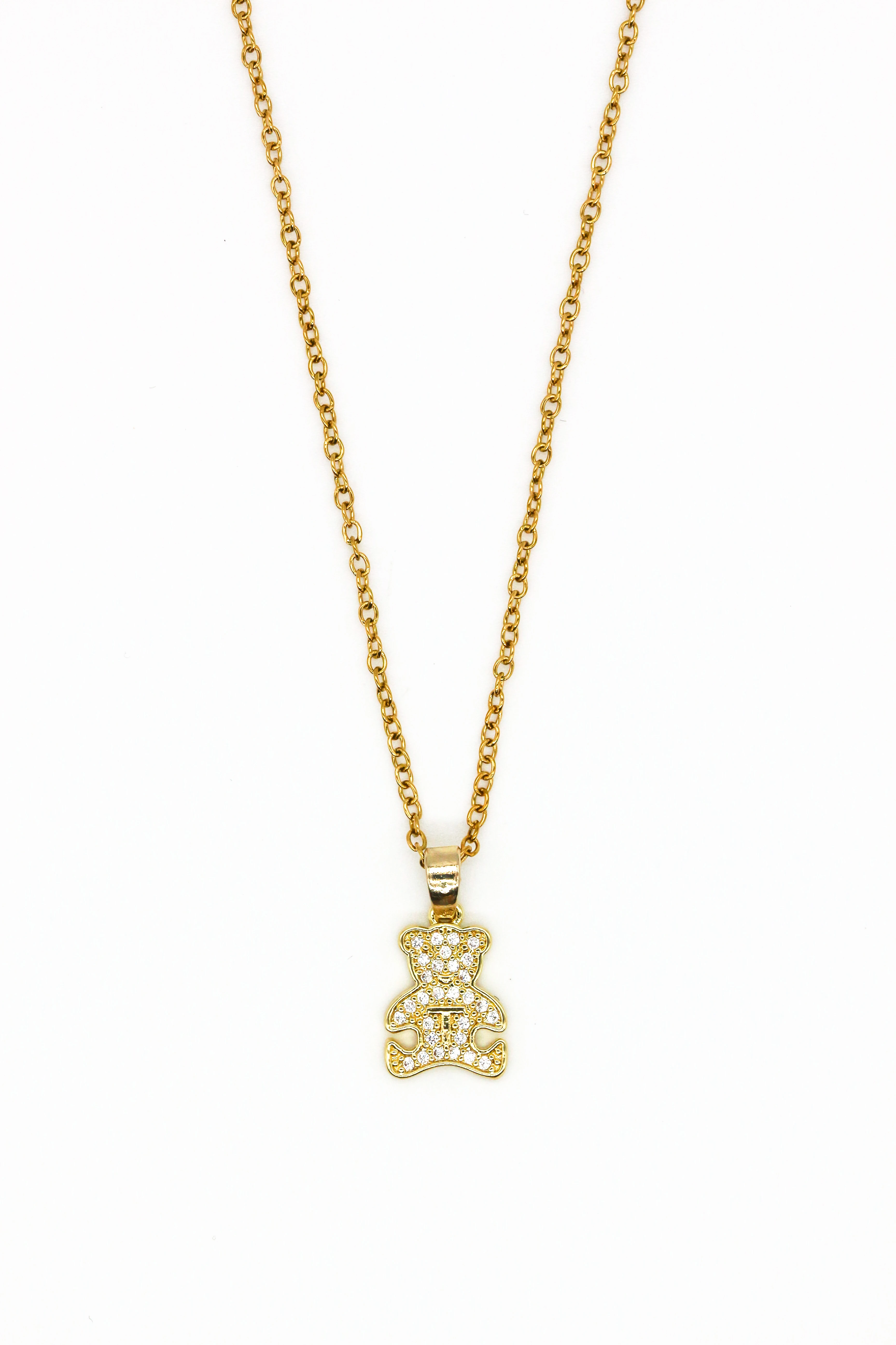 Zincir Kolye,Zirkon Taşlı Ayıcık