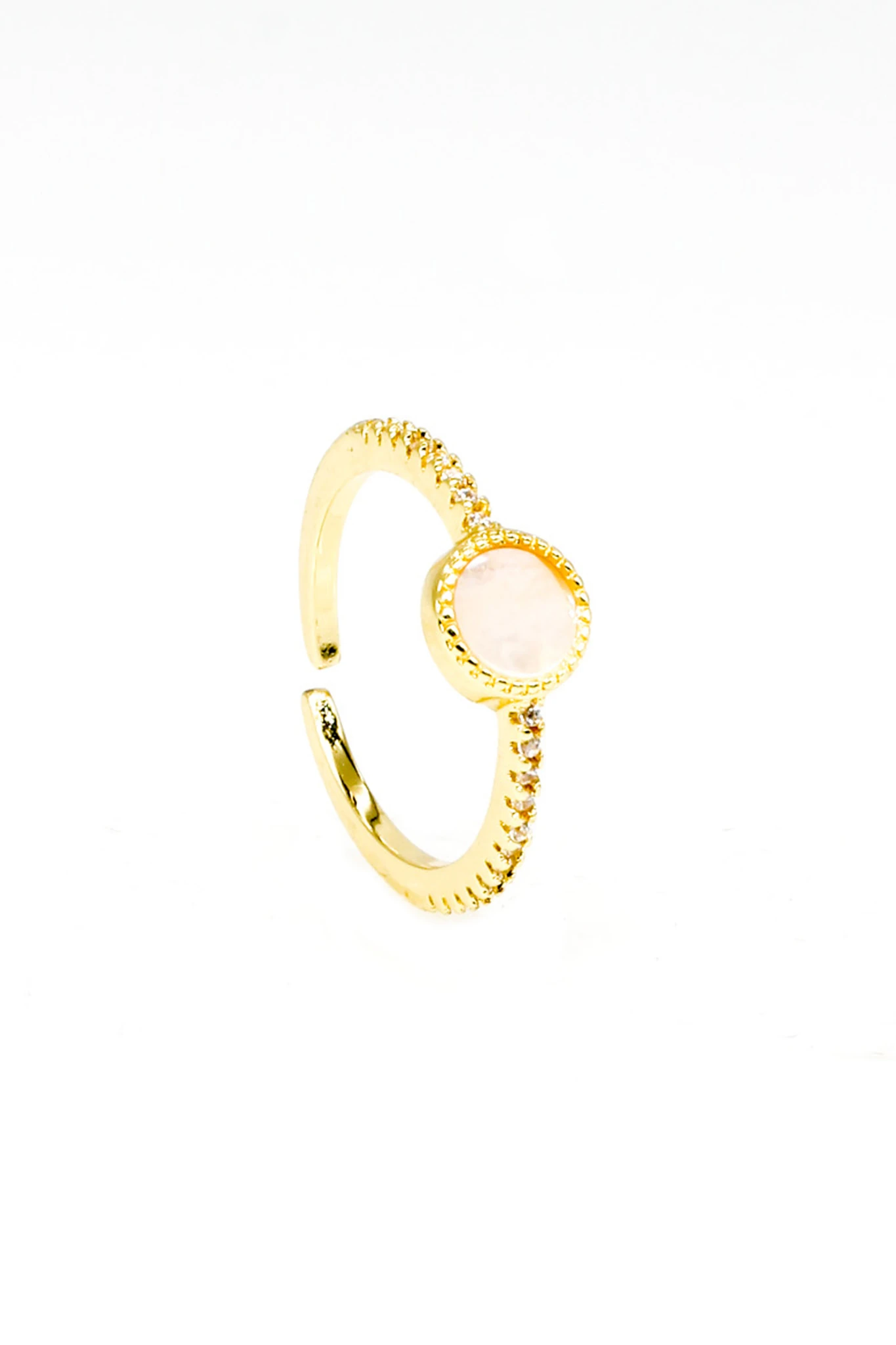 Zirkon Taşlı Ayarlanabilir Yüzük,Oval Mineli,