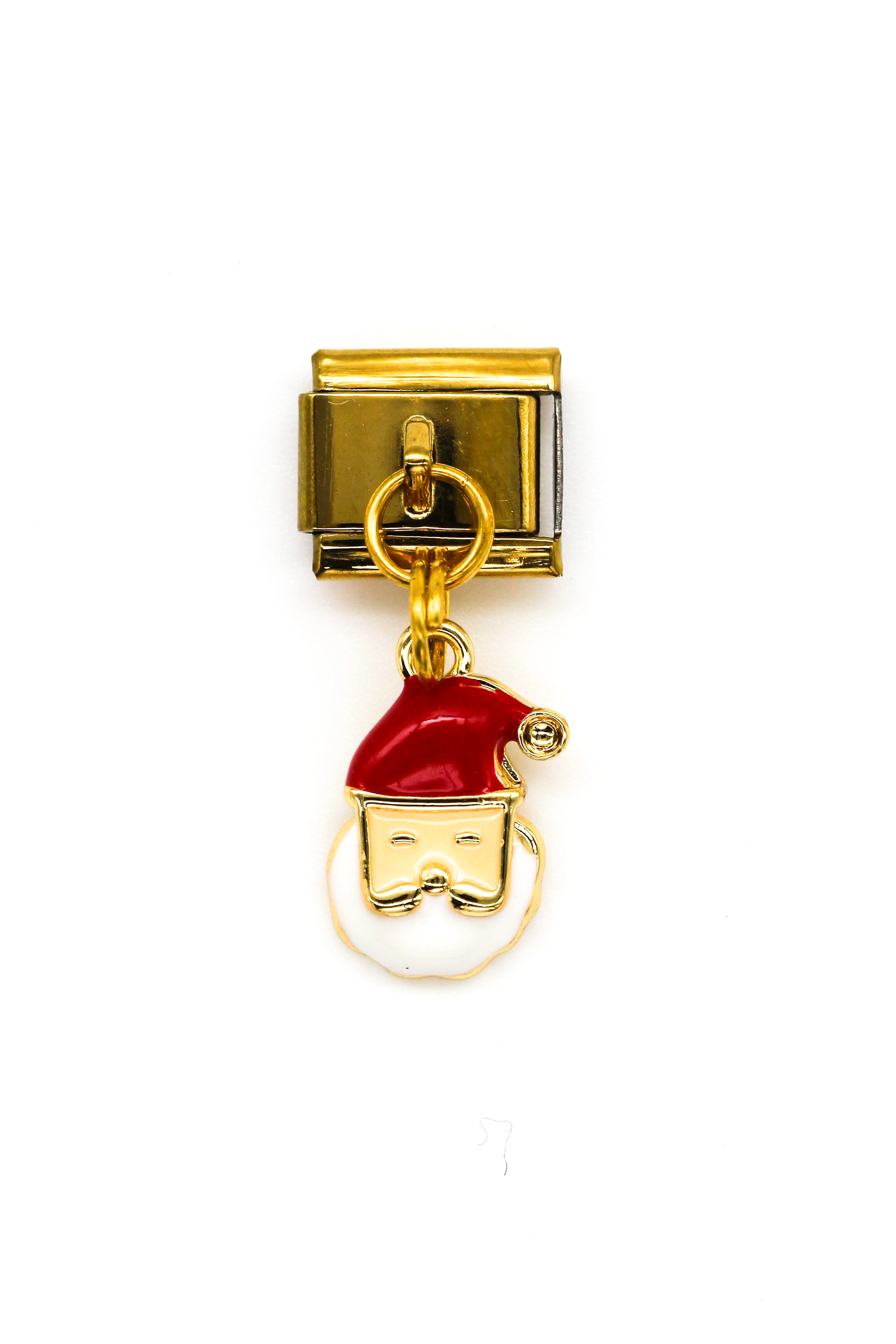 Çelik Sallantılı Mineli Noel Baba Charm