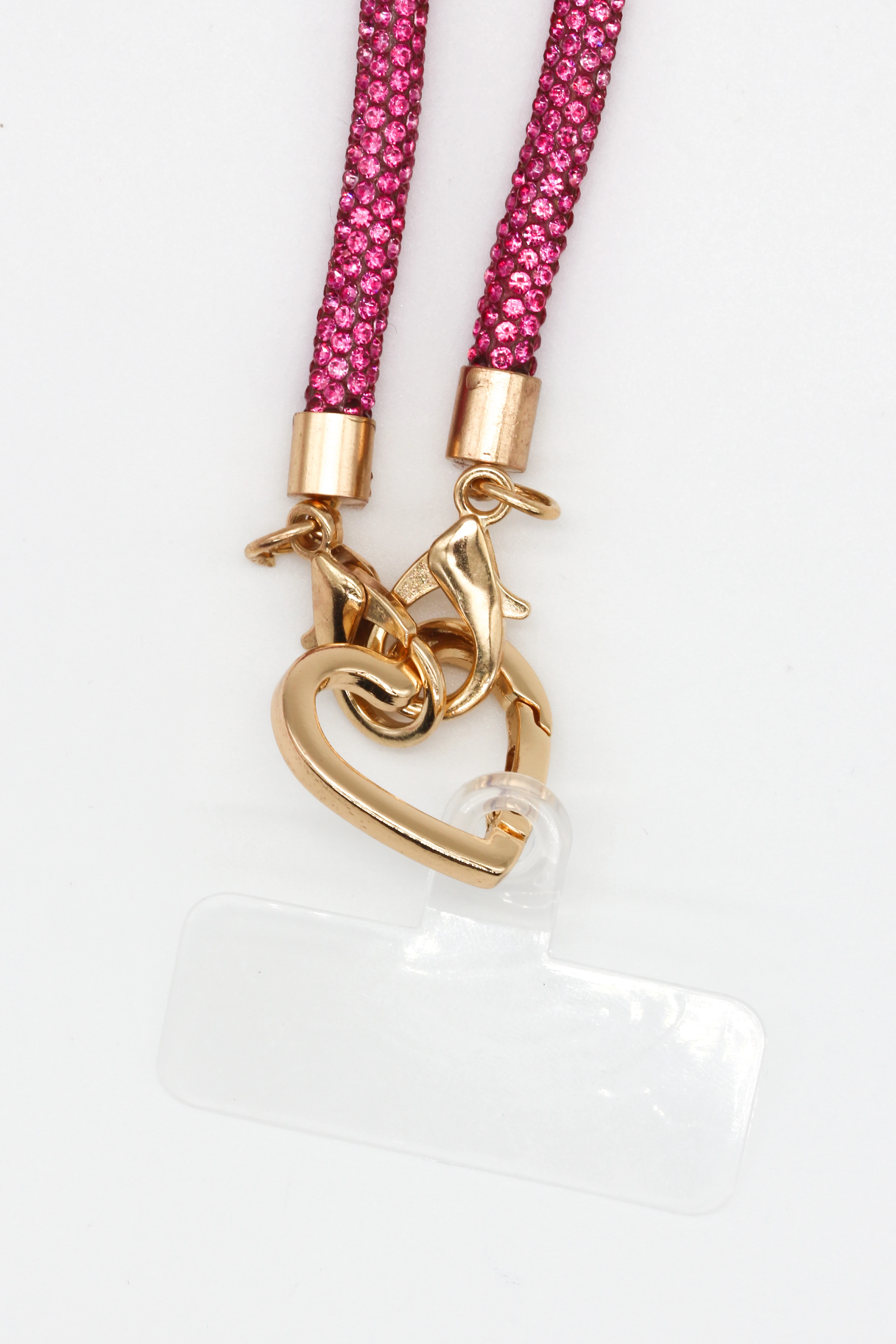 Taşlı Telefon Askısı - Pembe