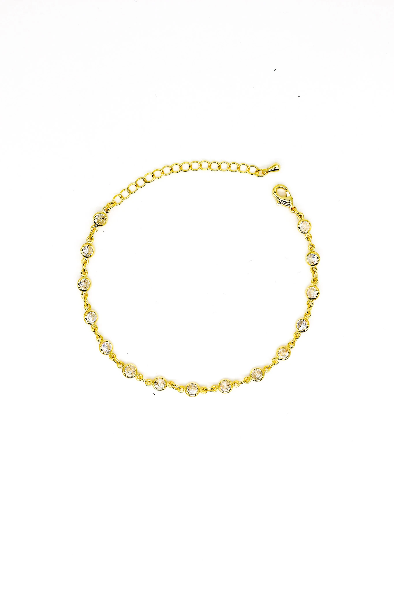 Beyaz Oval Taşlı Aralıklı Suyolu Bileklik