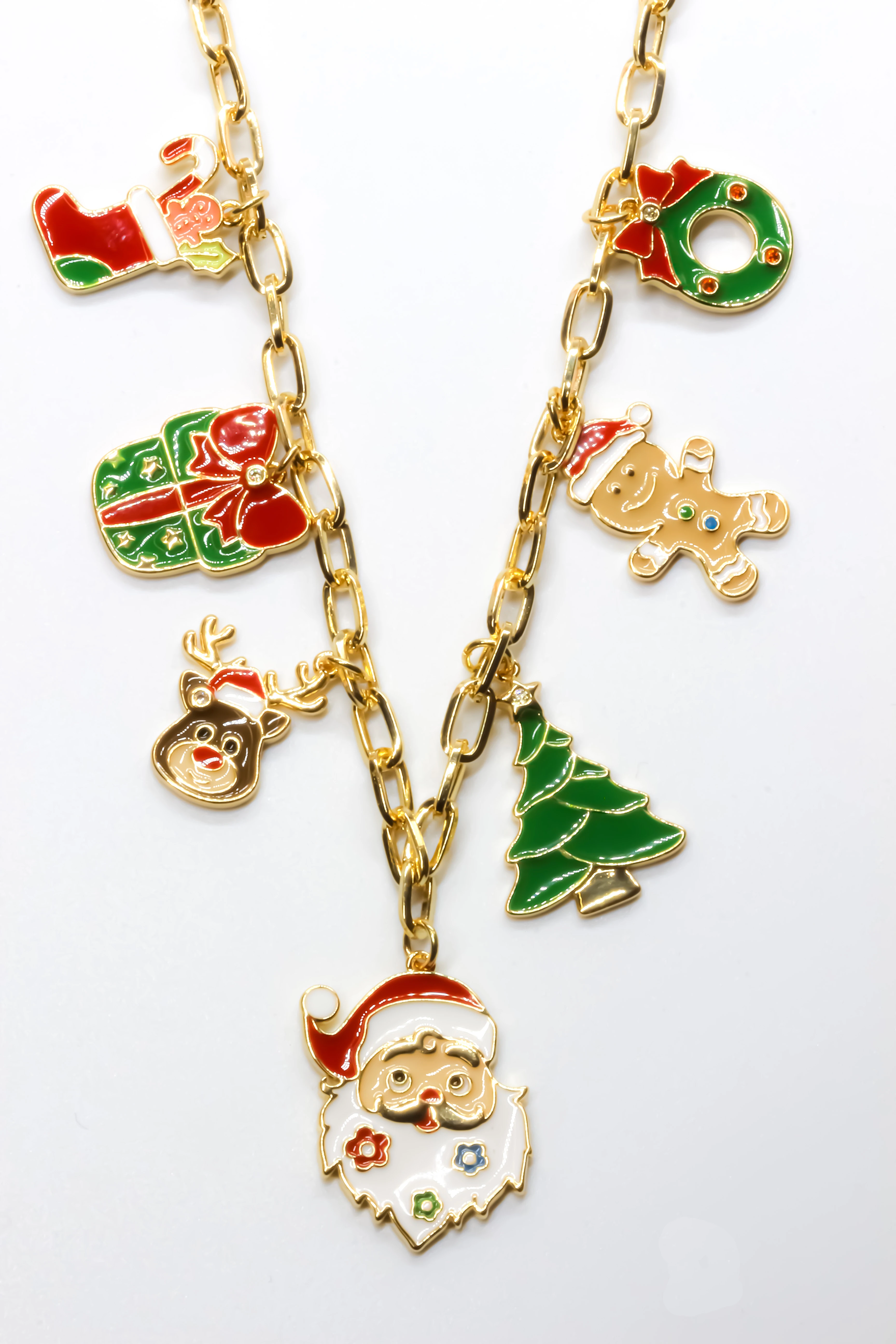 Yılbaşı Charm Kolye,Mineli Noel Baba Figürlü