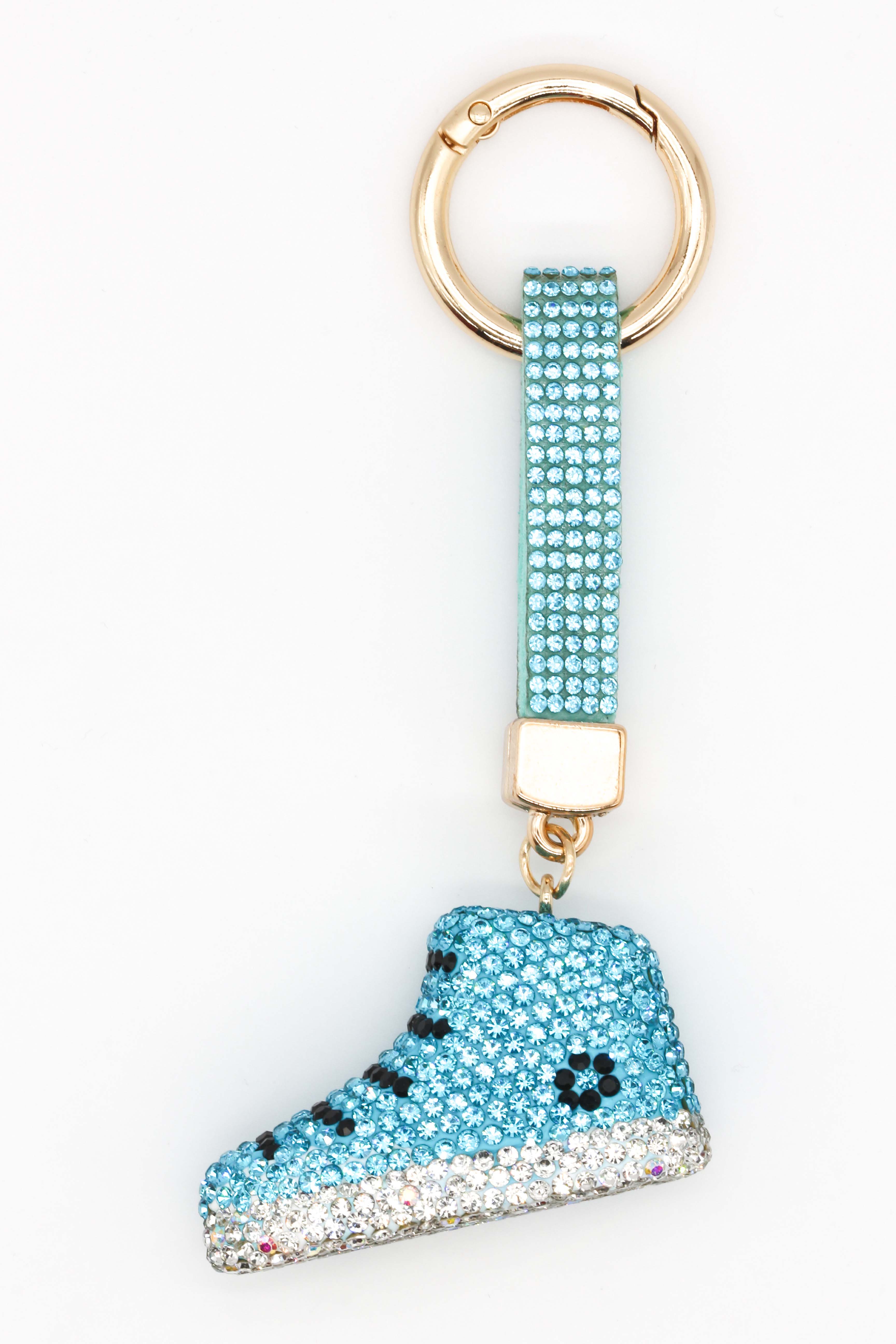 Taşlı Ayakkabı Anahtarlık - Turkuaz