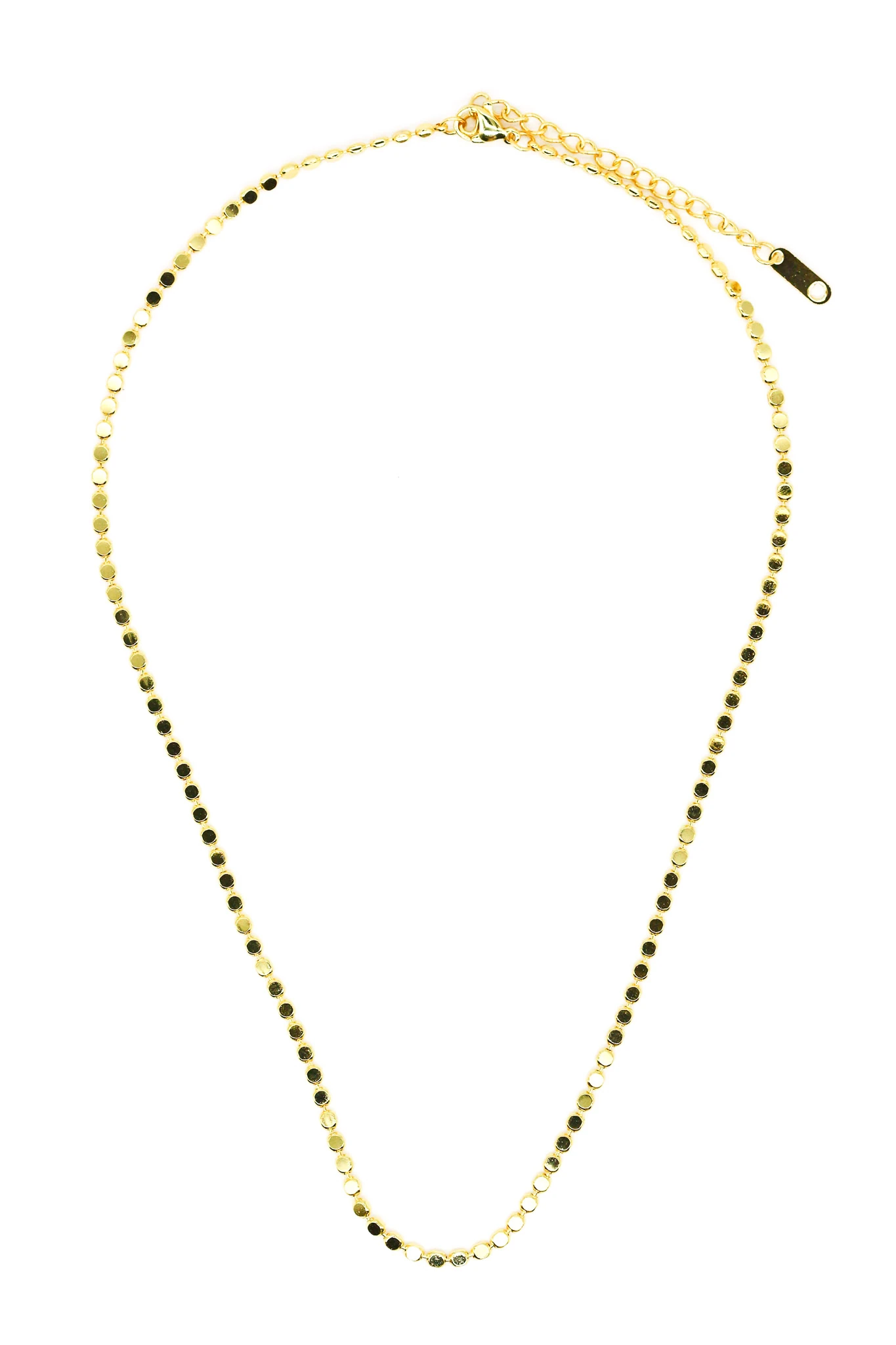 Çelik Pul Desenli Zincir Kolye 45cm