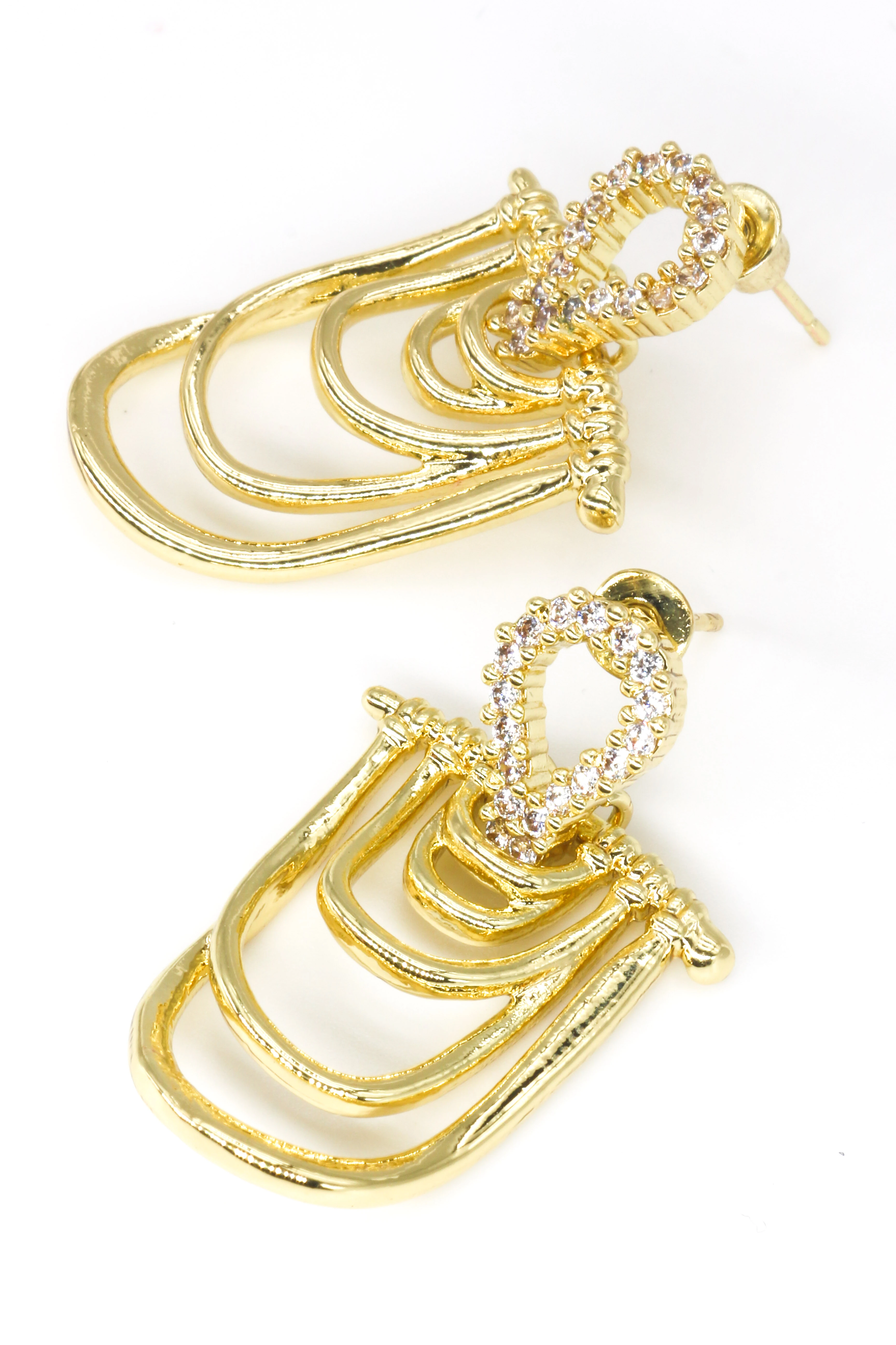 Zirkon Taşlı Çivi Küpe