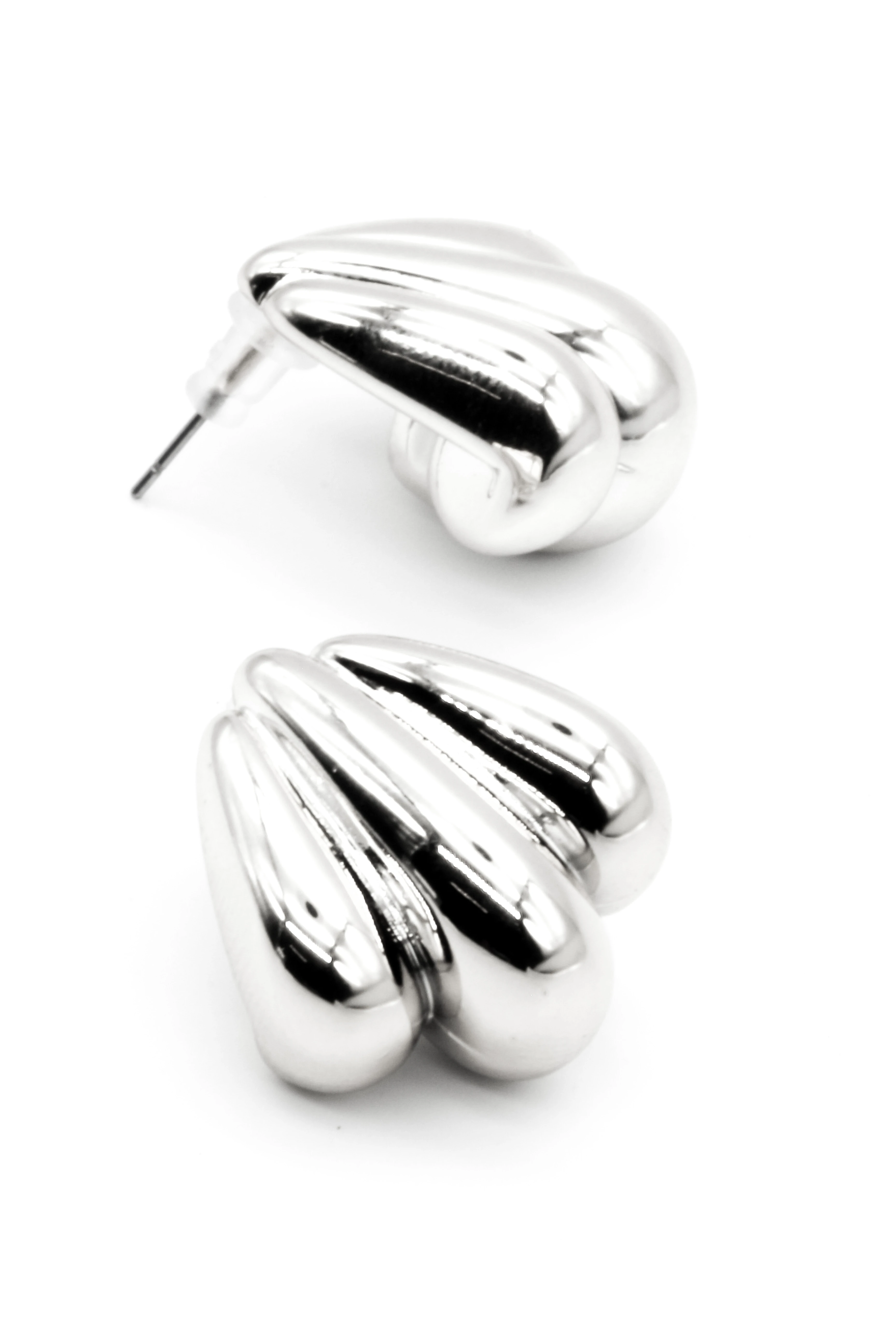 Üçlü Damla Küpe - Silver