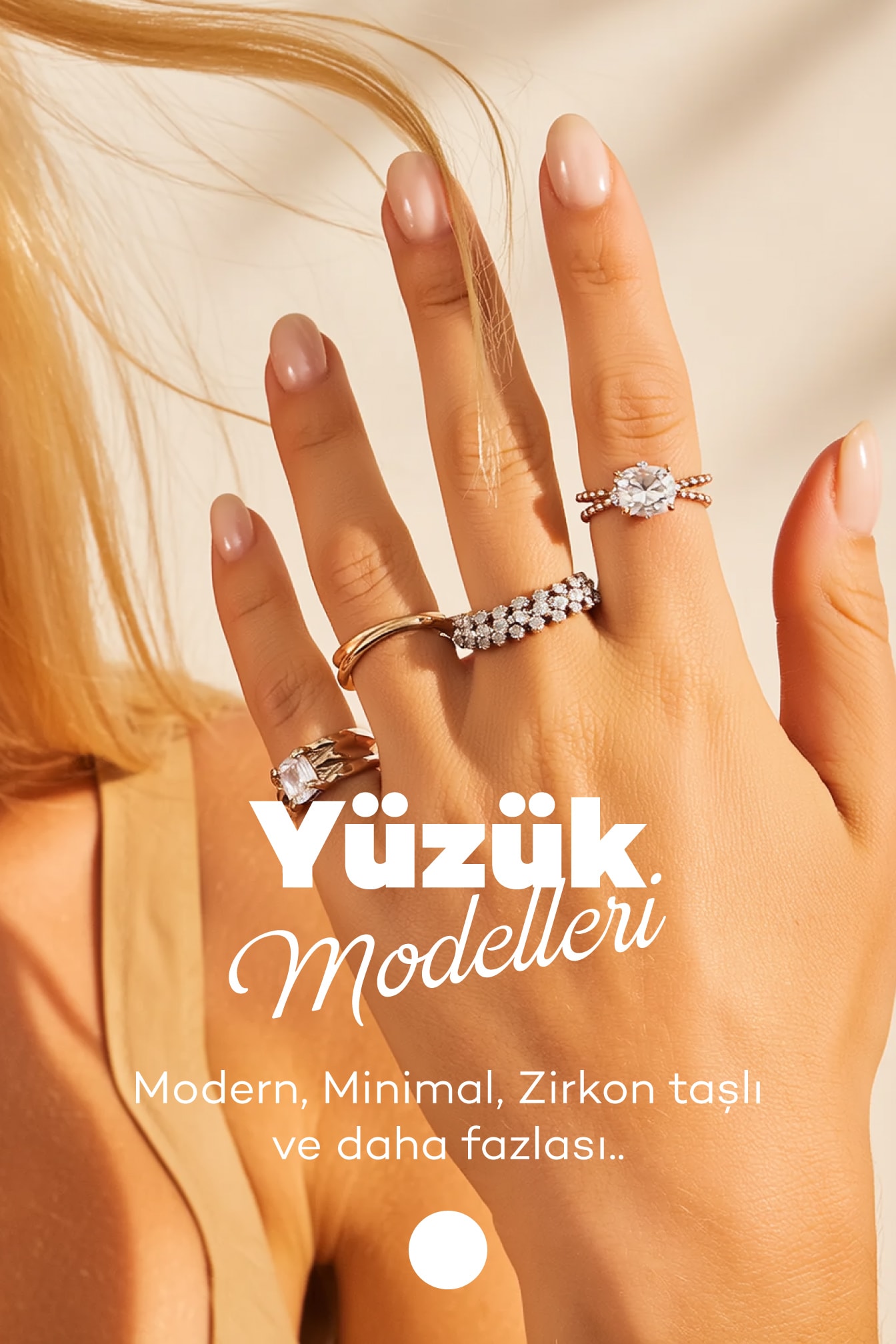 Zirkon Taşlı Yüzükler