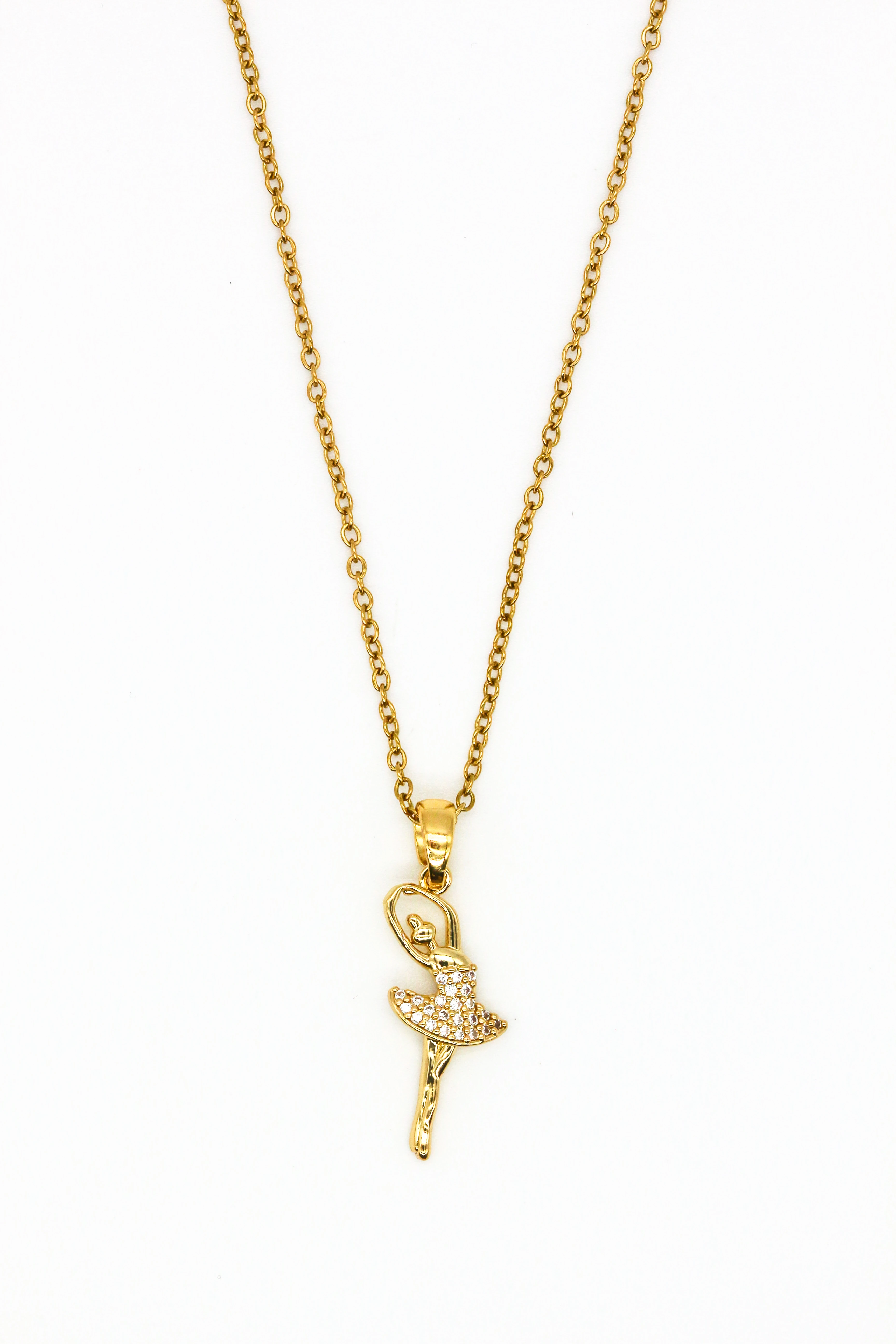 Zincir Kolye,Zirkon Taşlı Balerin