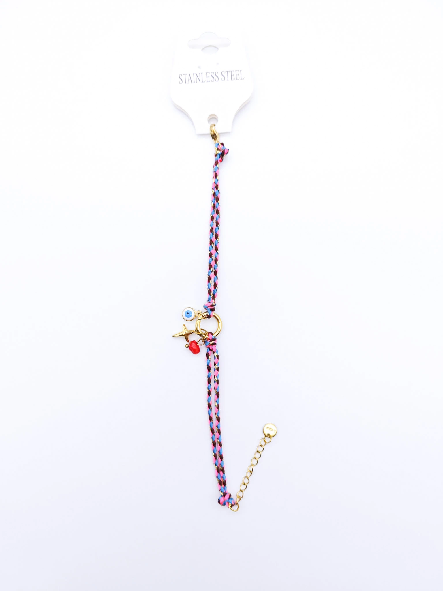 Çelik Göz,Kutup Yıldızlı,Renkli İkili İpli Bileklik