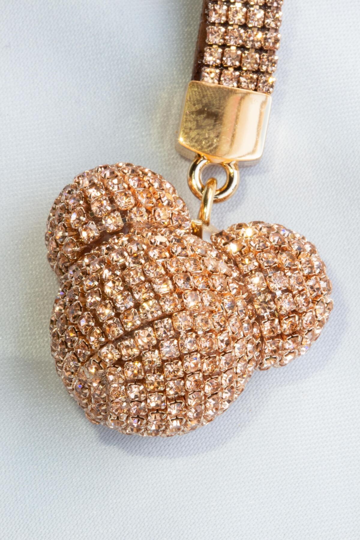 SWAROVSKİ ZİRKON TAŞLI BRONZ MICKEY SALLANTILI ÇANTA AKSESUARI VE ANAHTARLIK