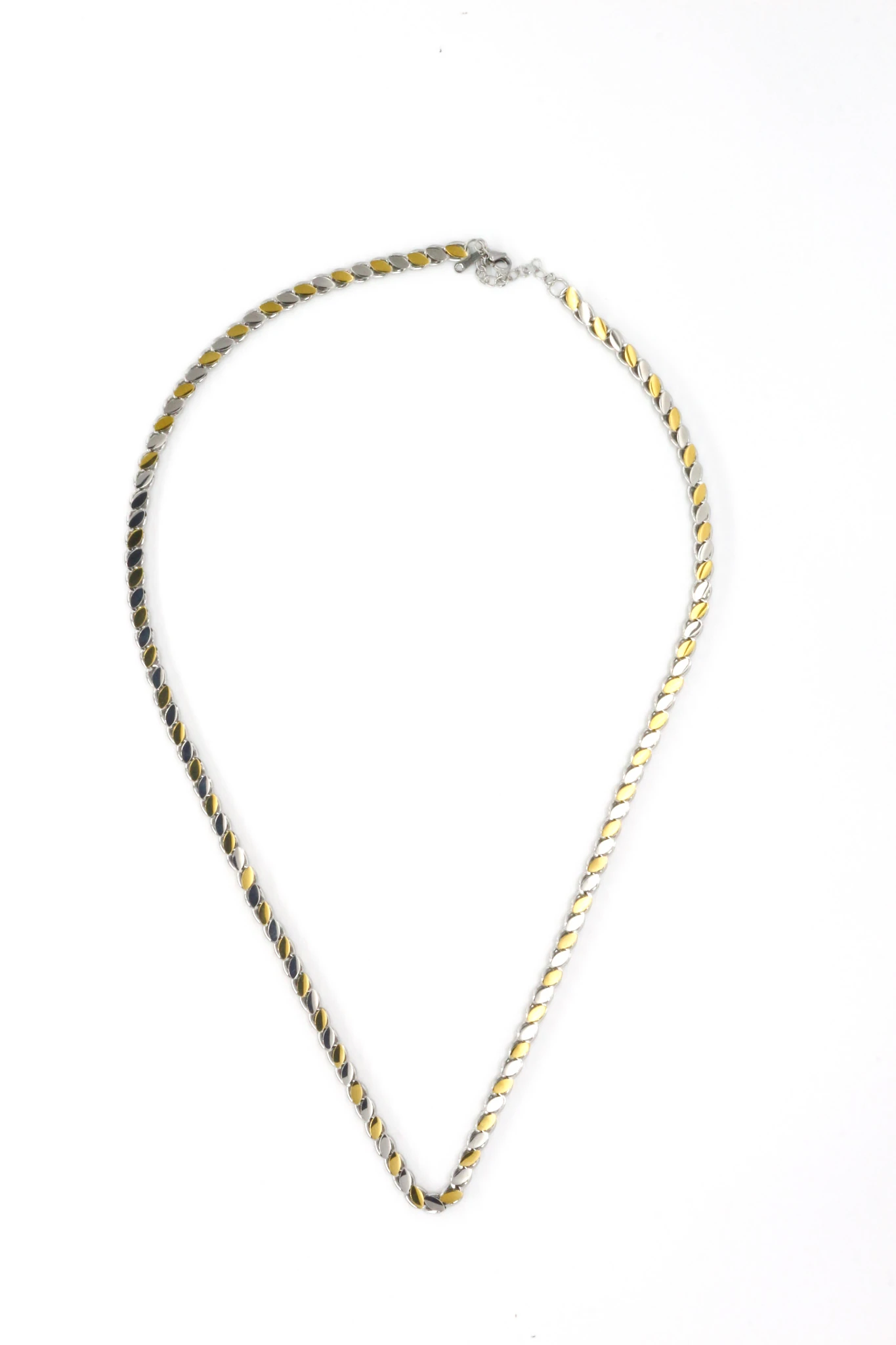 Çelik Arpa Zincir Kolye,60cm - Mix