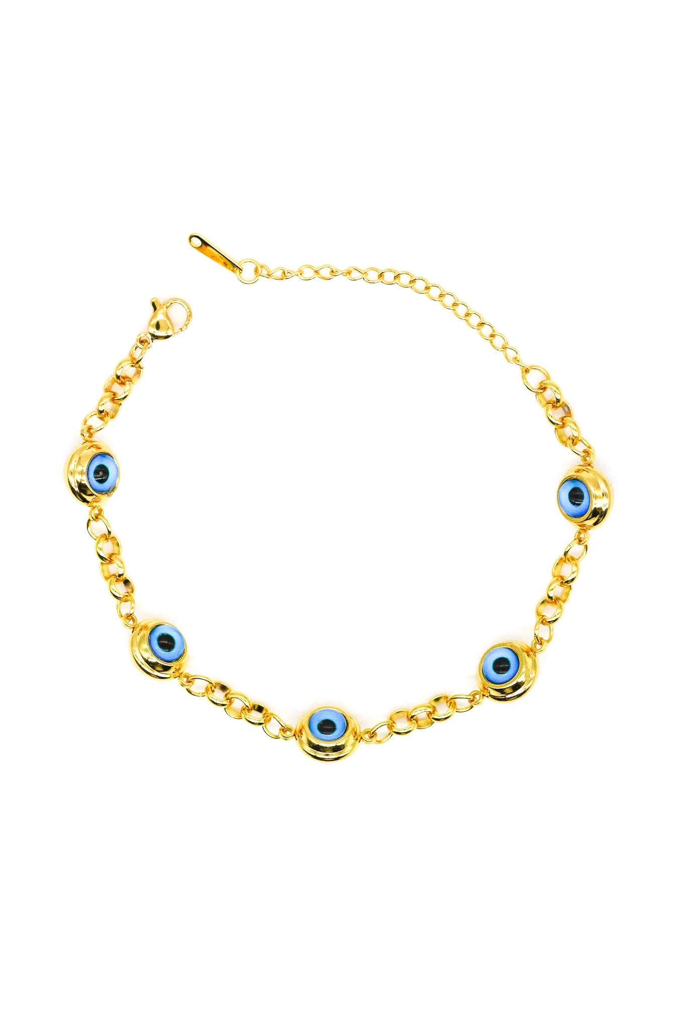 Çelik Beşli Nazar Gözlü Bileklik