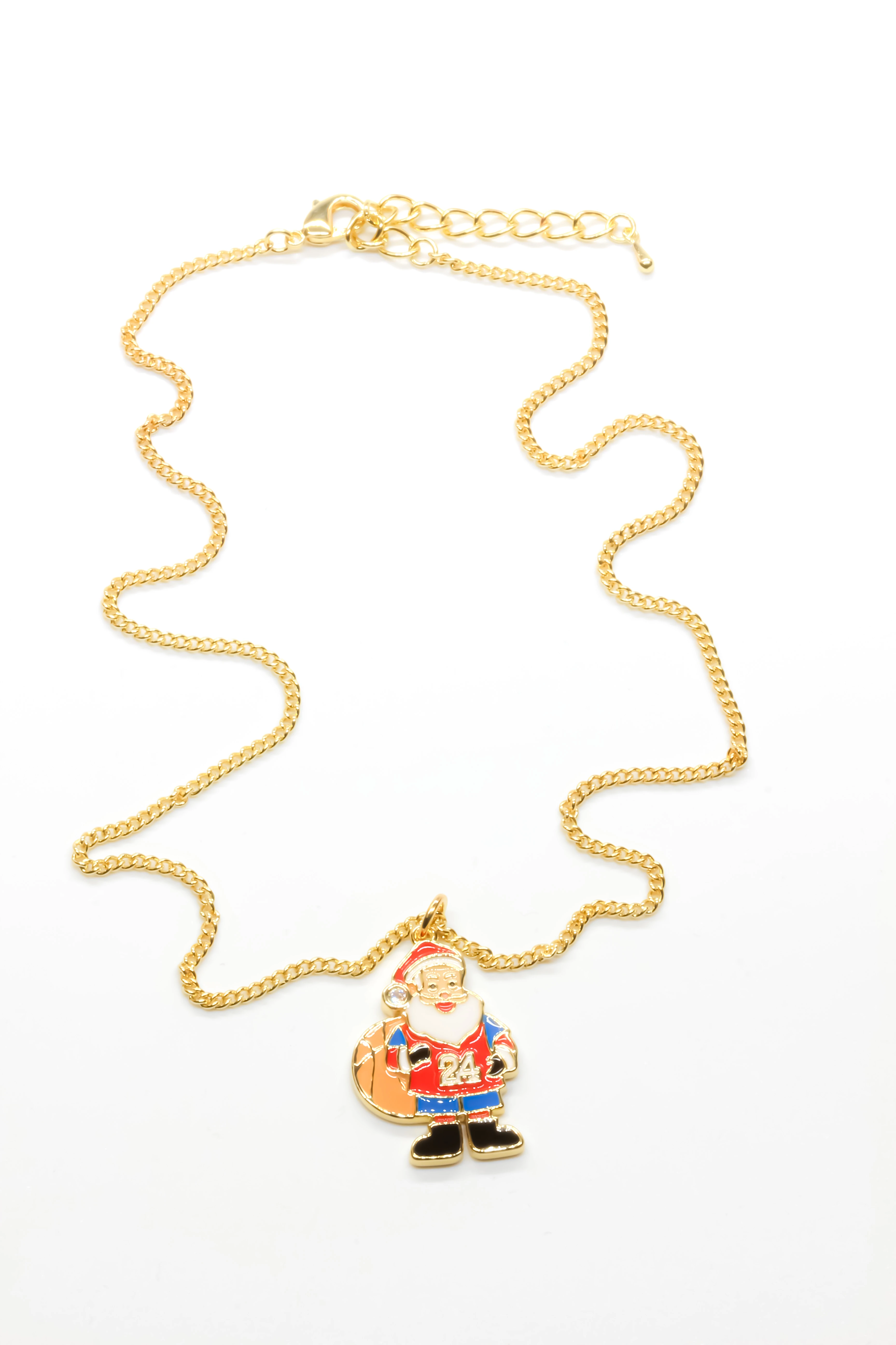 Yılbaşı Charm Kolye,Mineli Basketbolcu Noel Baba Figürlü