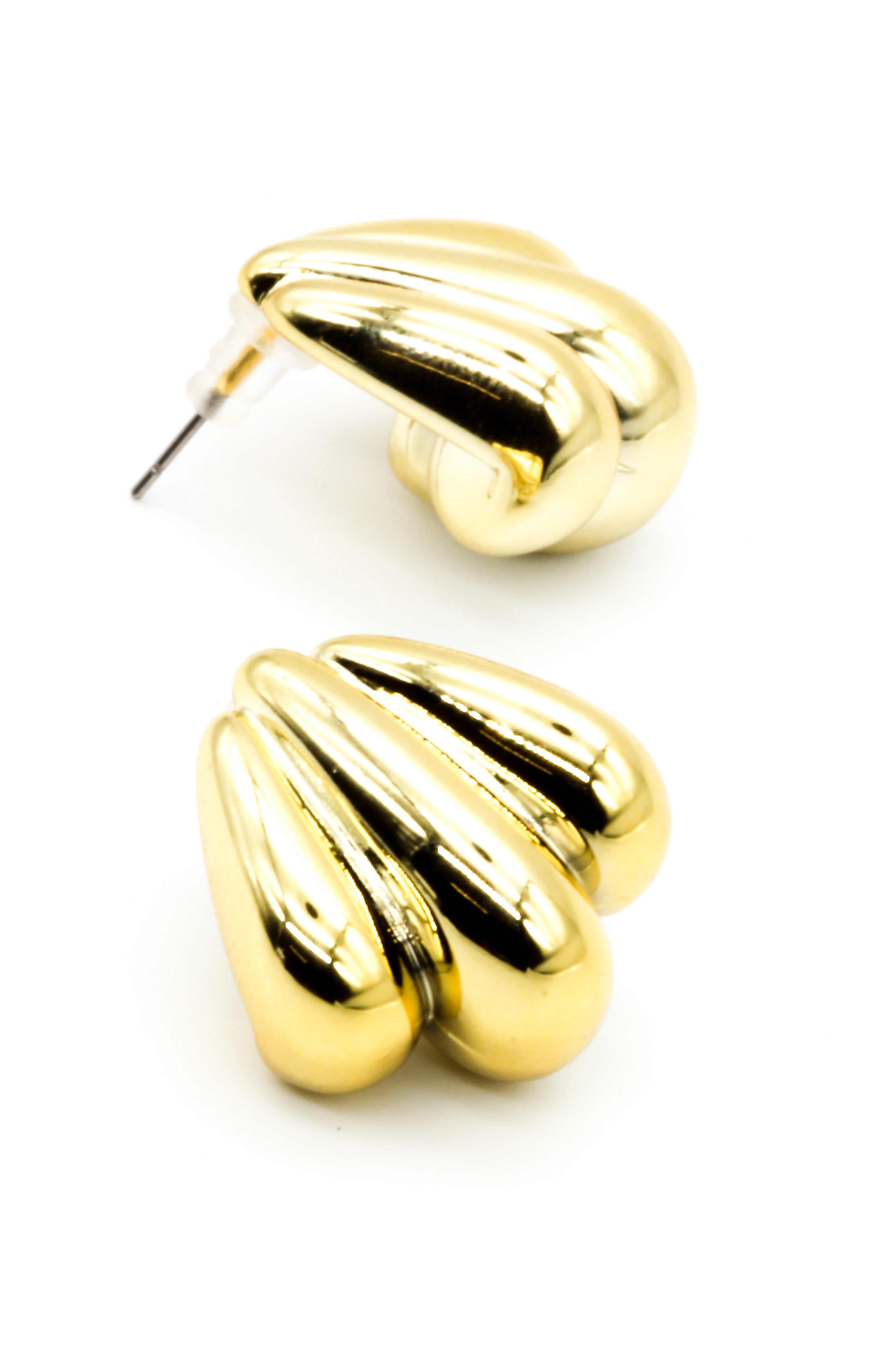 Üçlü Damla Küpe - Gold