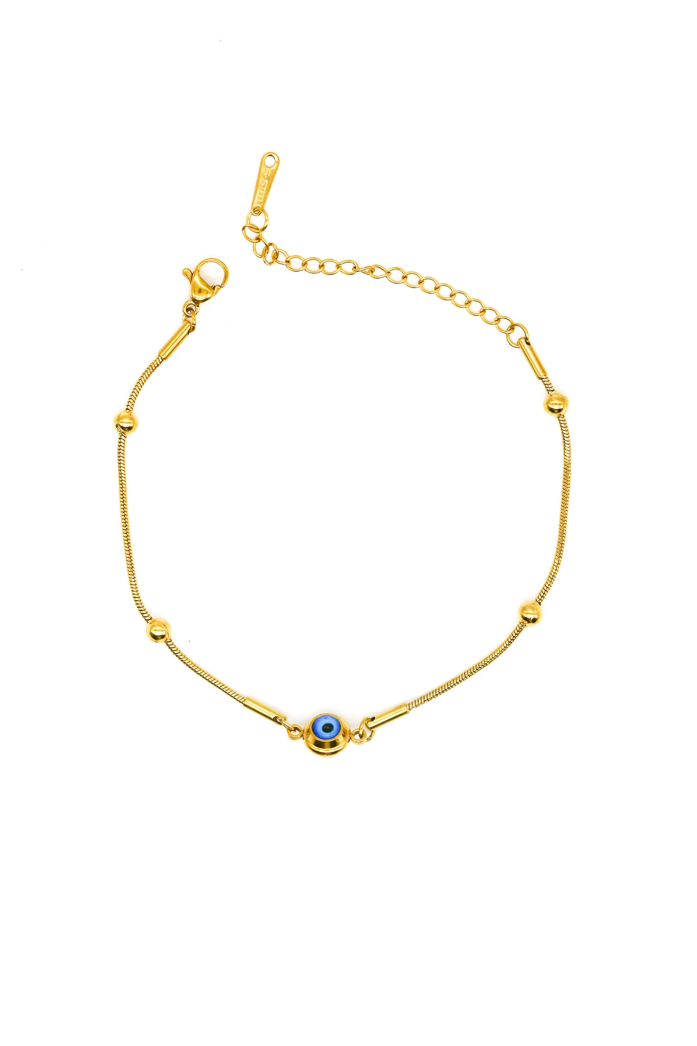 Çelik Tekli Nazar Gözlü Bileklik