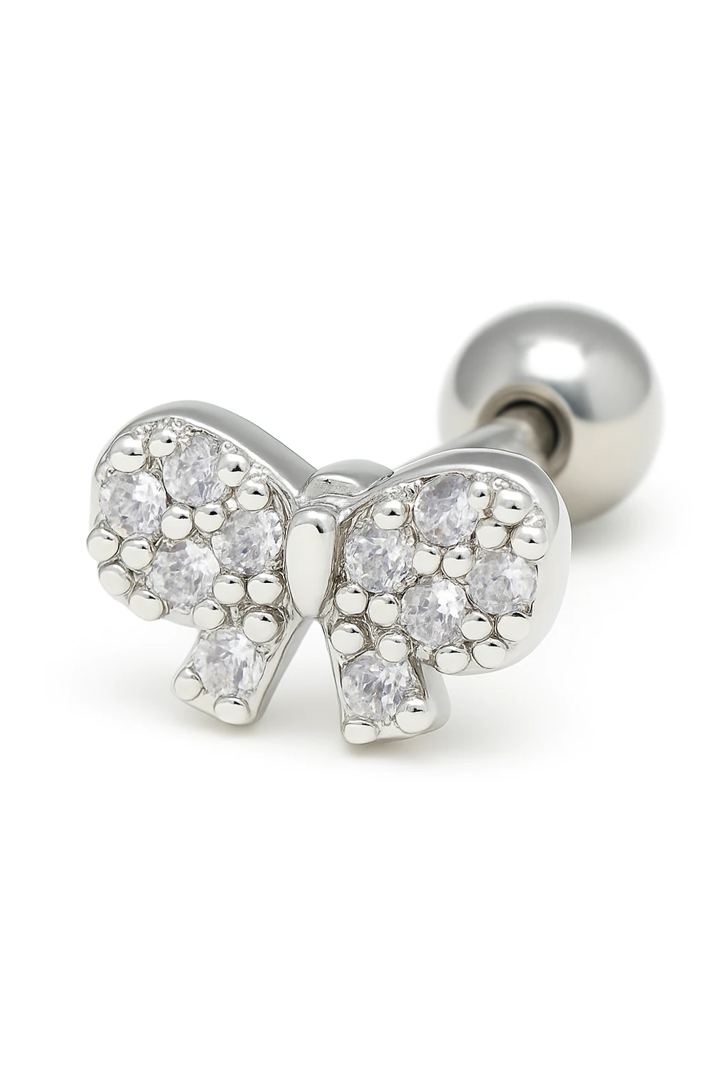 Zirkon Taşlı Tragus Küpe,Taşlı Fiyong