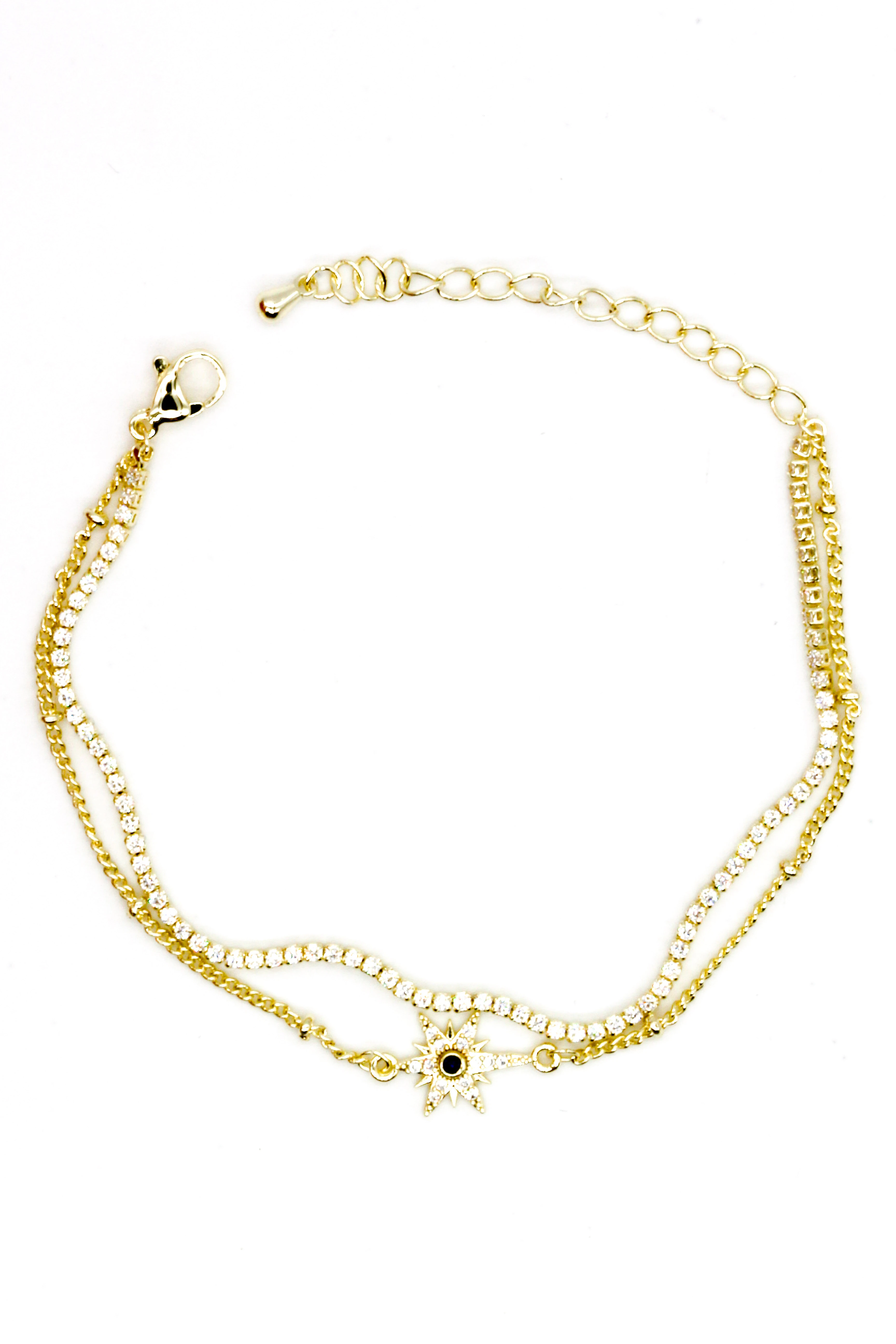 Zirkon Taşlı Suyolu Kombin Bileklik,