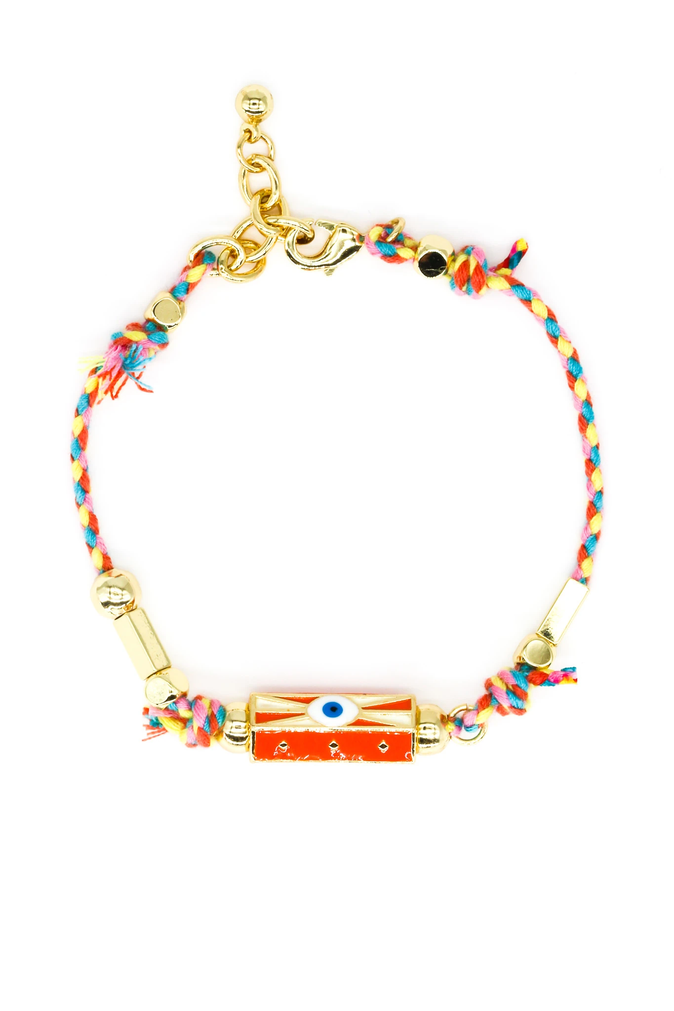 Mix İpli Şanş Halhal,Turuncu,Nazar Gözlü