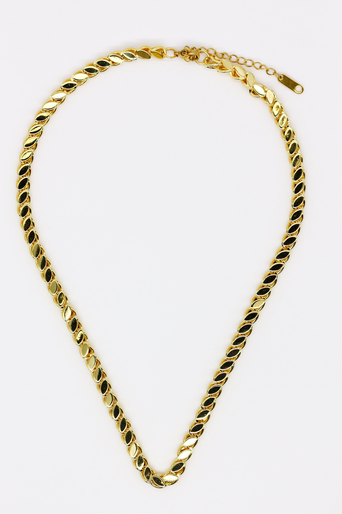 Çelik Arpa Zincir Kolye,45cm
