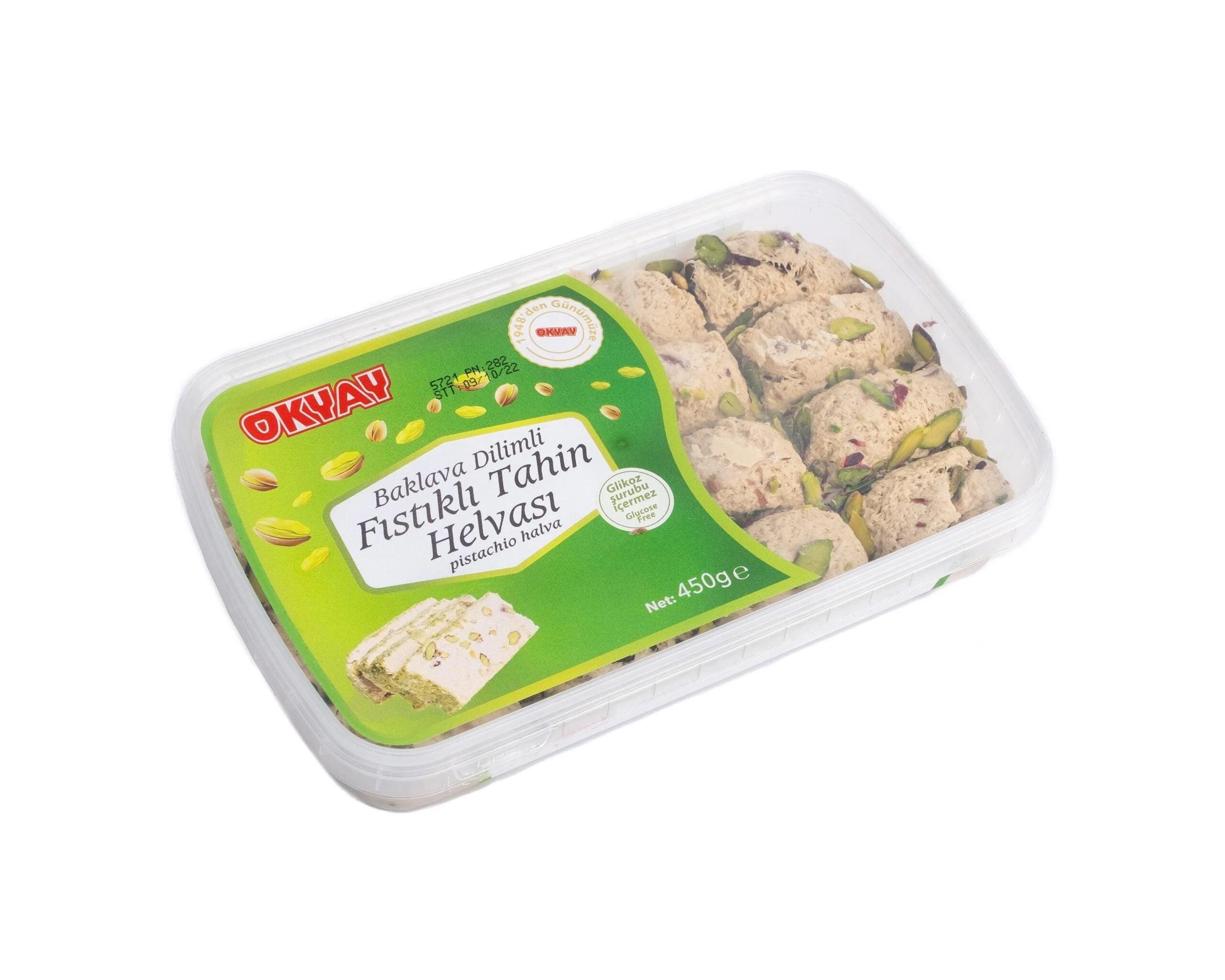 OKYAY BAKLAVA DİLİ  FISTIKLI TAHİN HELVASI 450 GR 