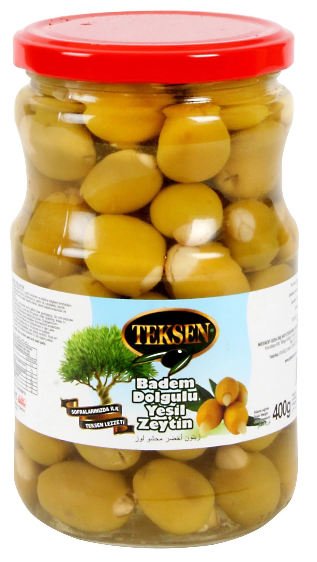 TEKSEN BADEM DOLGULU YEŞİL ZEYTİN