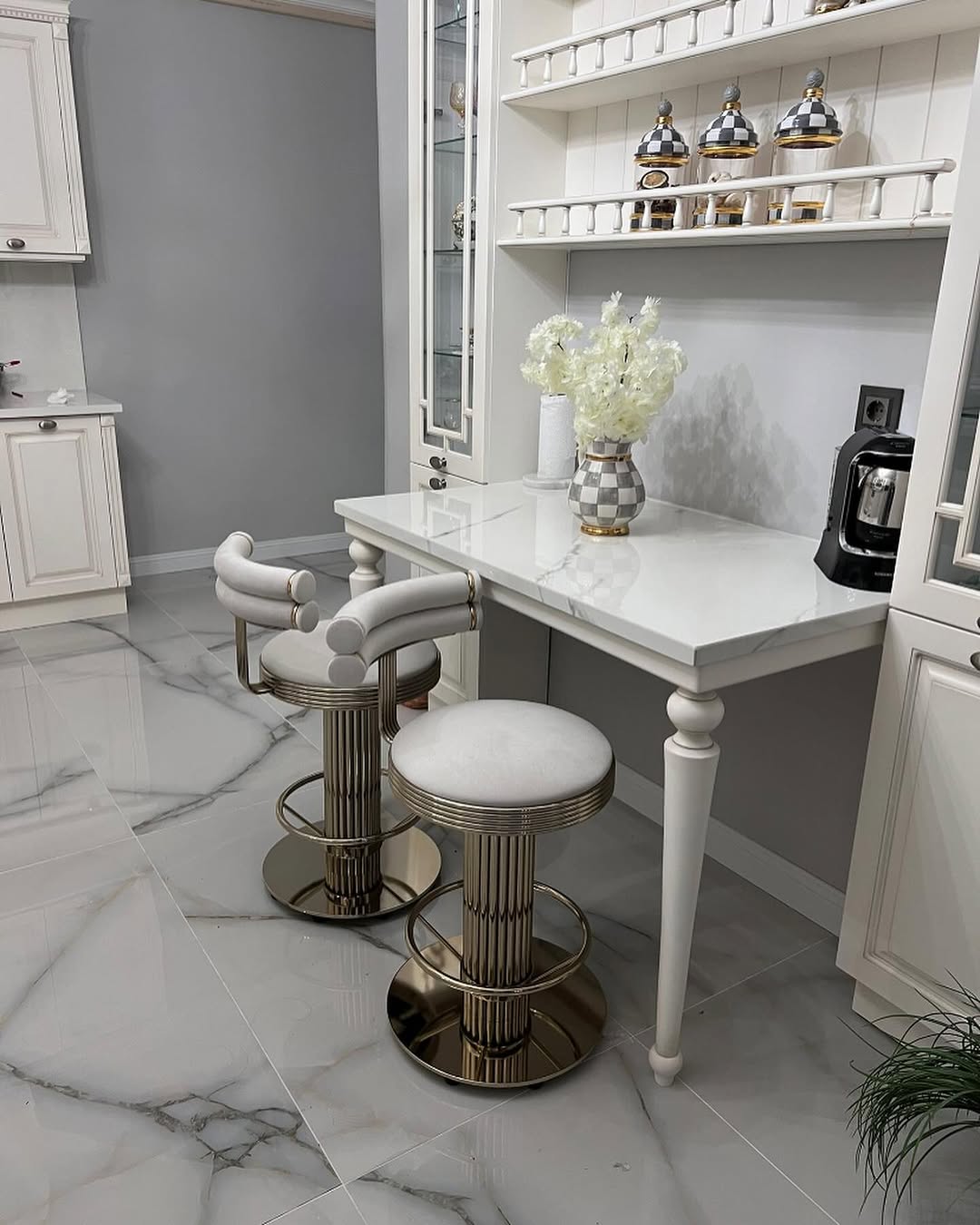 Pianno Gümüş Bar Sandalyesi