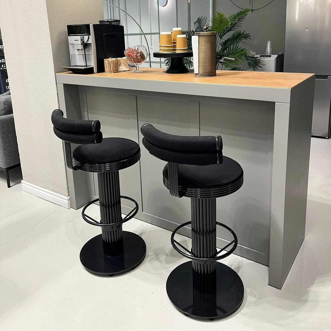 Pianno Siyah Bar Sandalyesi