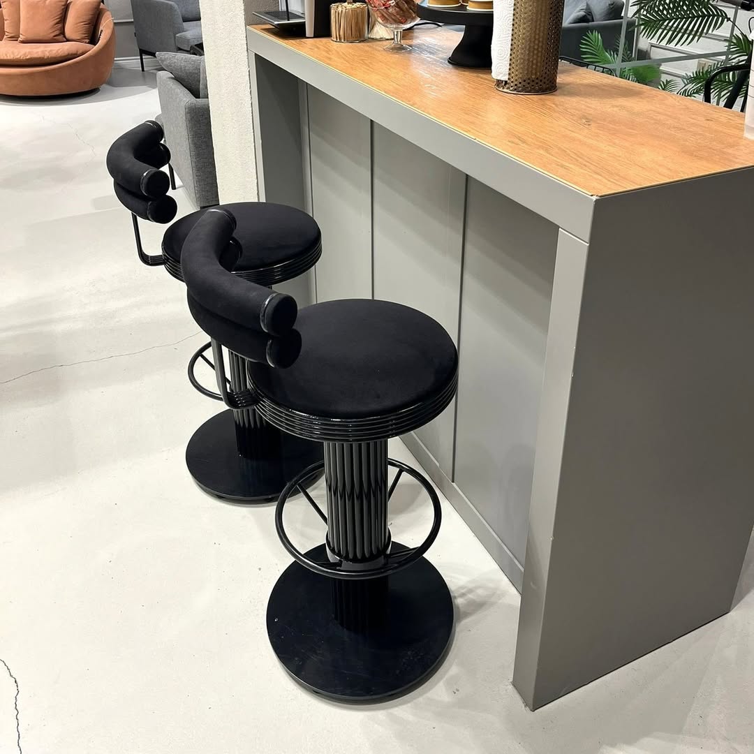 Pianno Siyah Bar Sandalyesi