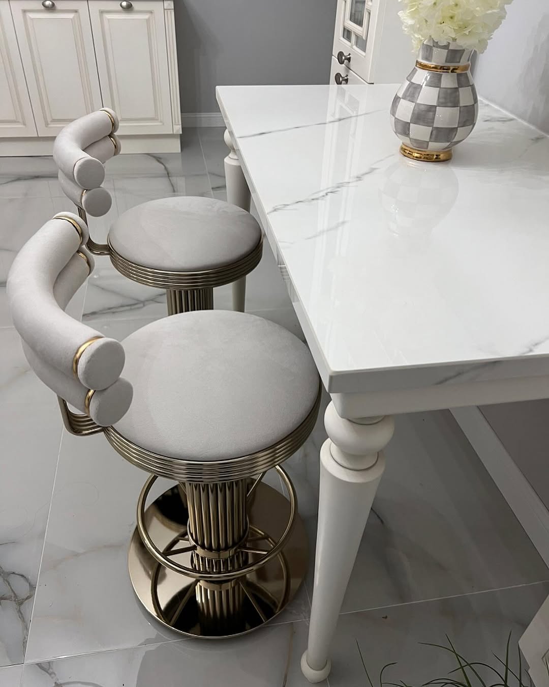 Pianno Gümüş Bar Sandalyesi