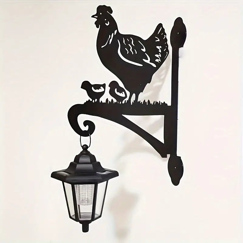 Tavuk ve Civcivleri Dekoratif Metal Çiçeklik