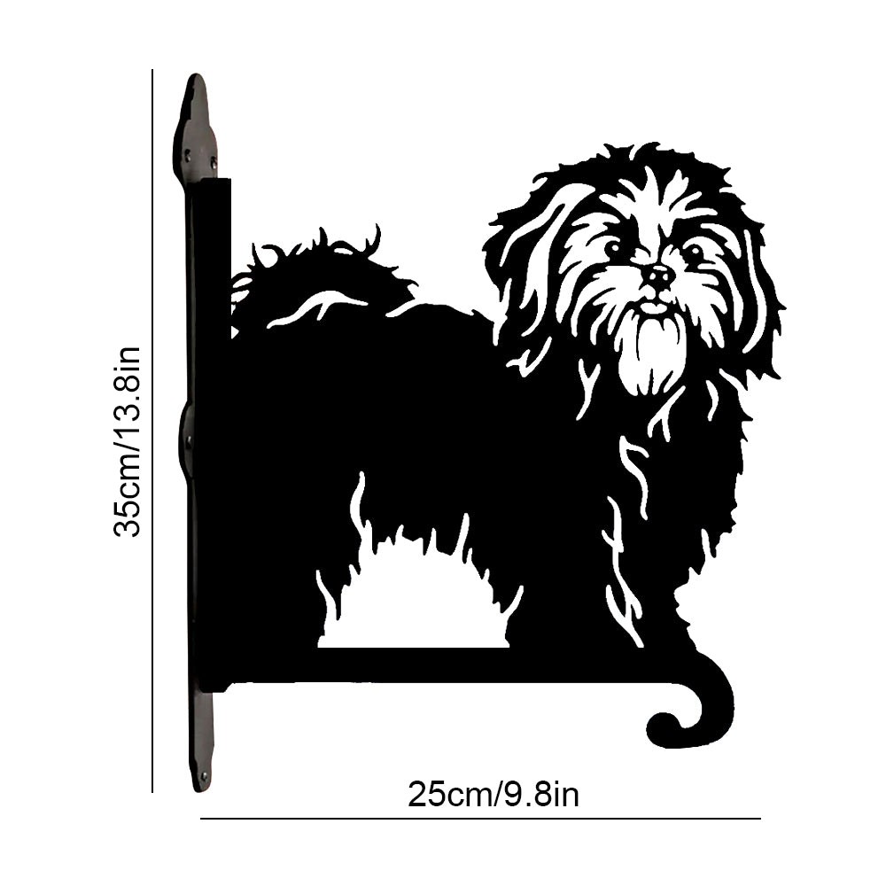 Shih Tzu Figürlü Çiçeklik Askı Metali
