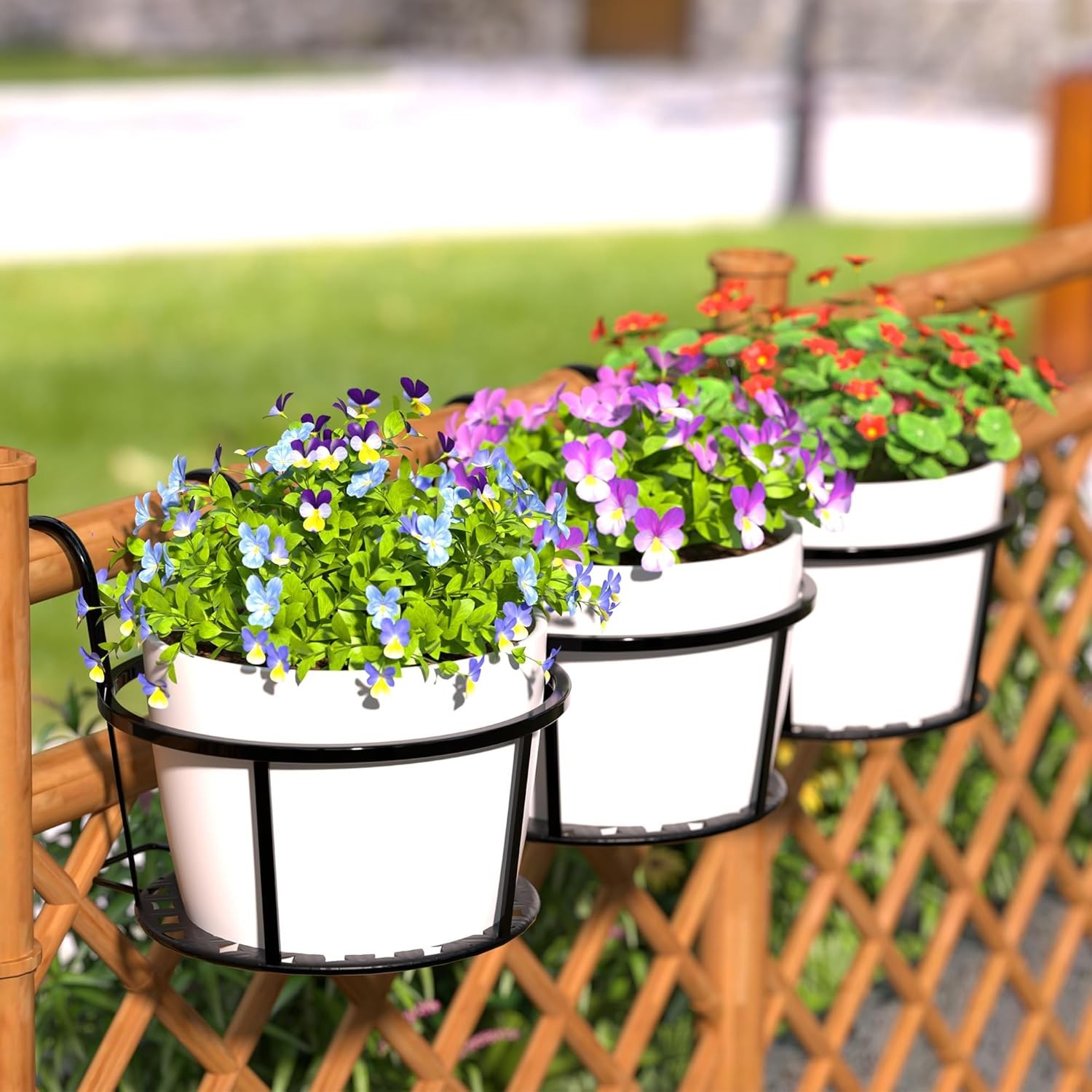 Balkon Korkuluk Saksı Askılığı 3'lü Set
