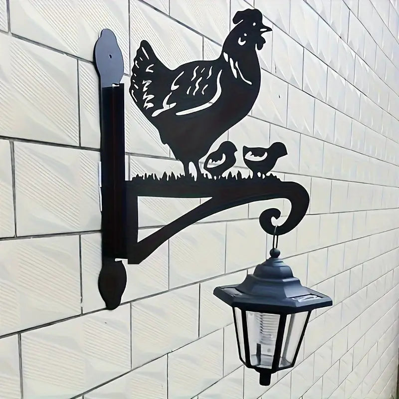 Tavuk ve Civcivleri Dekoratif Metal Çiçeklik