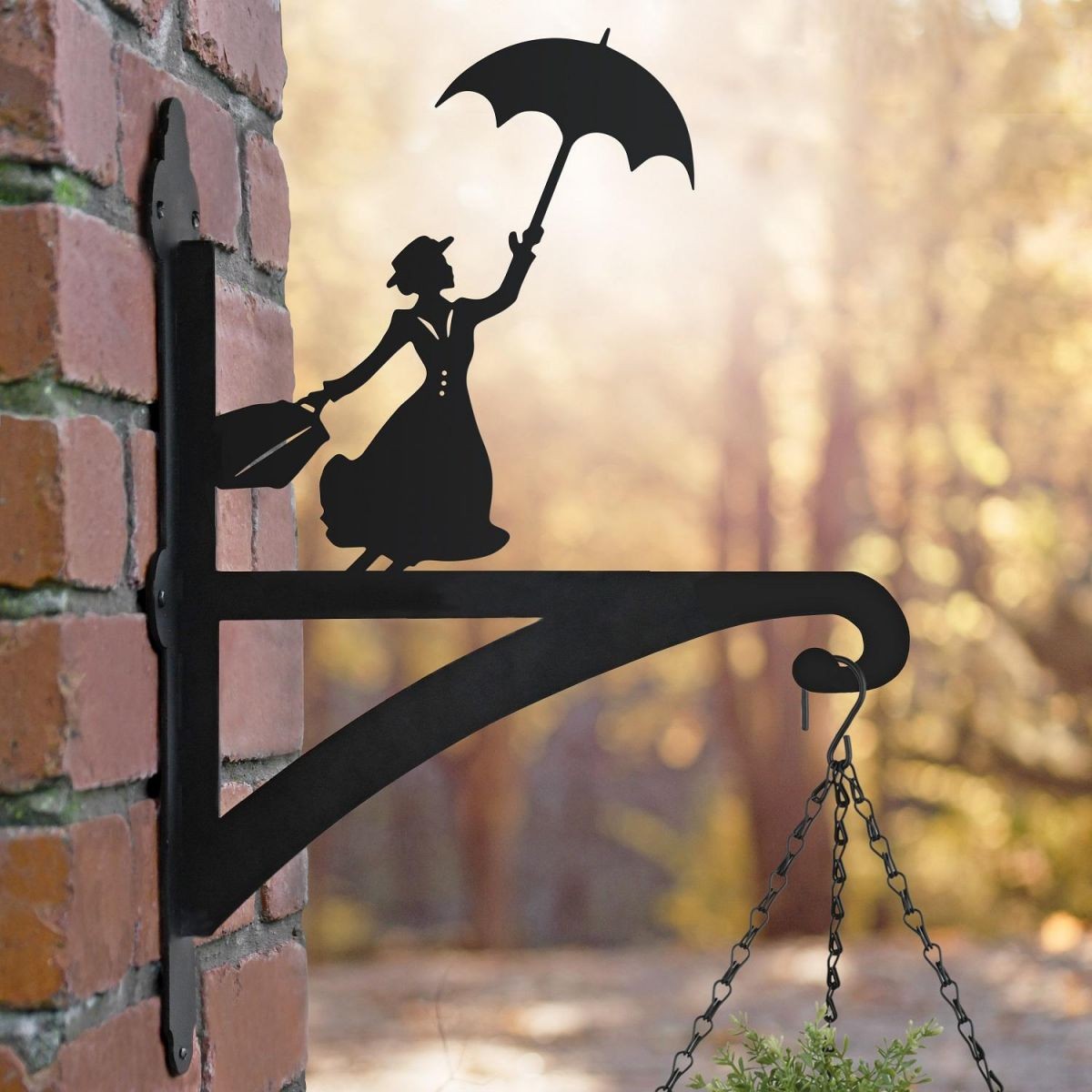 Marry Poppins Figürlü Metal Çiçeklik Askı Demiri