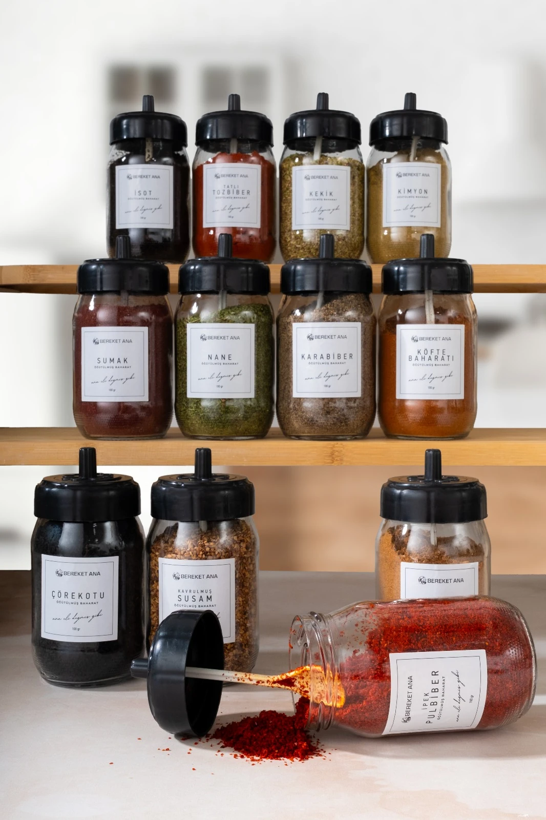 12 PARÇA 100 GR. BAHARAT (12'Lİ BAHARAT SETİ HEDİYE)