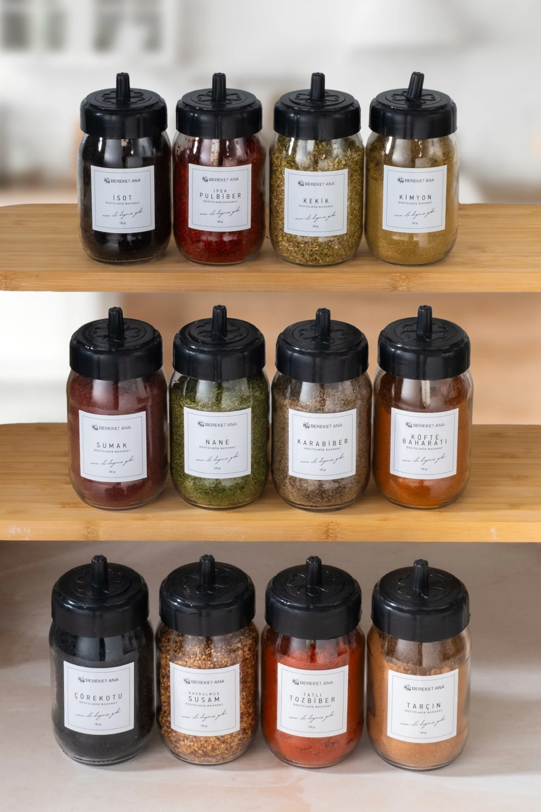 12 PARÇA 100 GR. BAHARAT (12'Lİ BAHARAT SETİ HEDİYE)