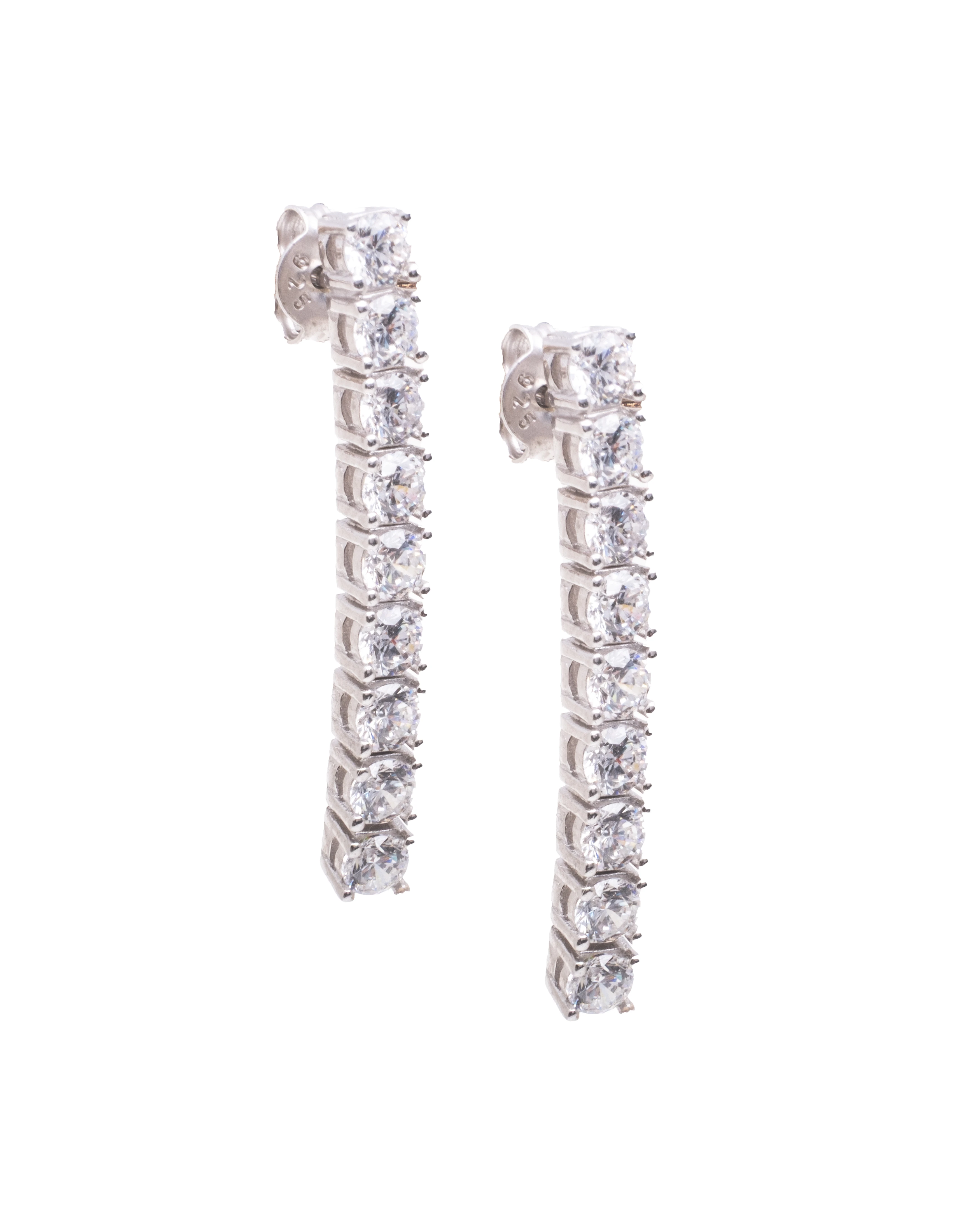 Ray Su Yolu Gümüş Küpe – 925 Ayar Gümüş | Taşlı Tasarım