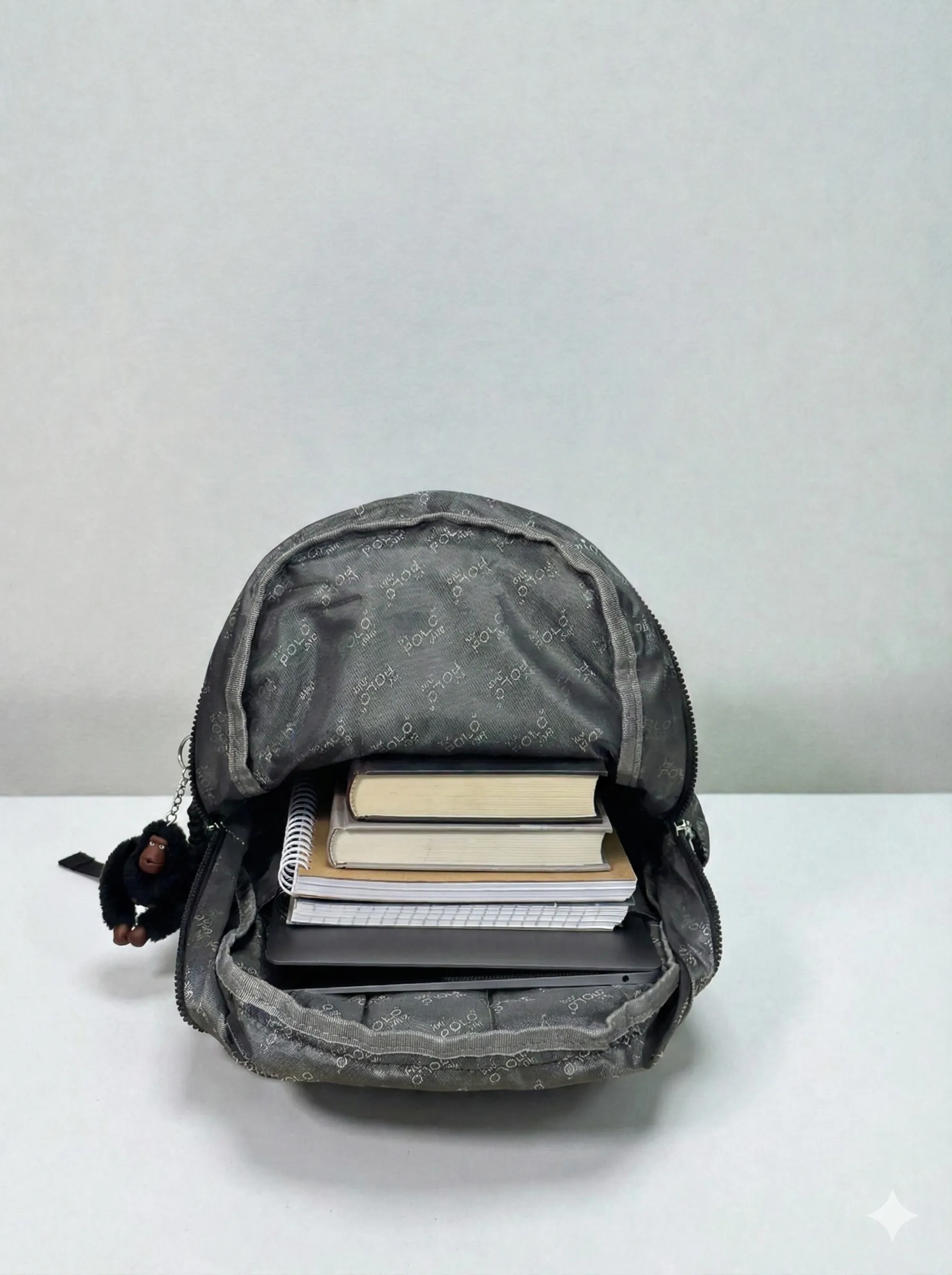 Unisex Krinkıl Su Geçirmez Kumaş Büyük Boy Çok Gözlü Okul Ve Seyahat Sırt Çantası 203