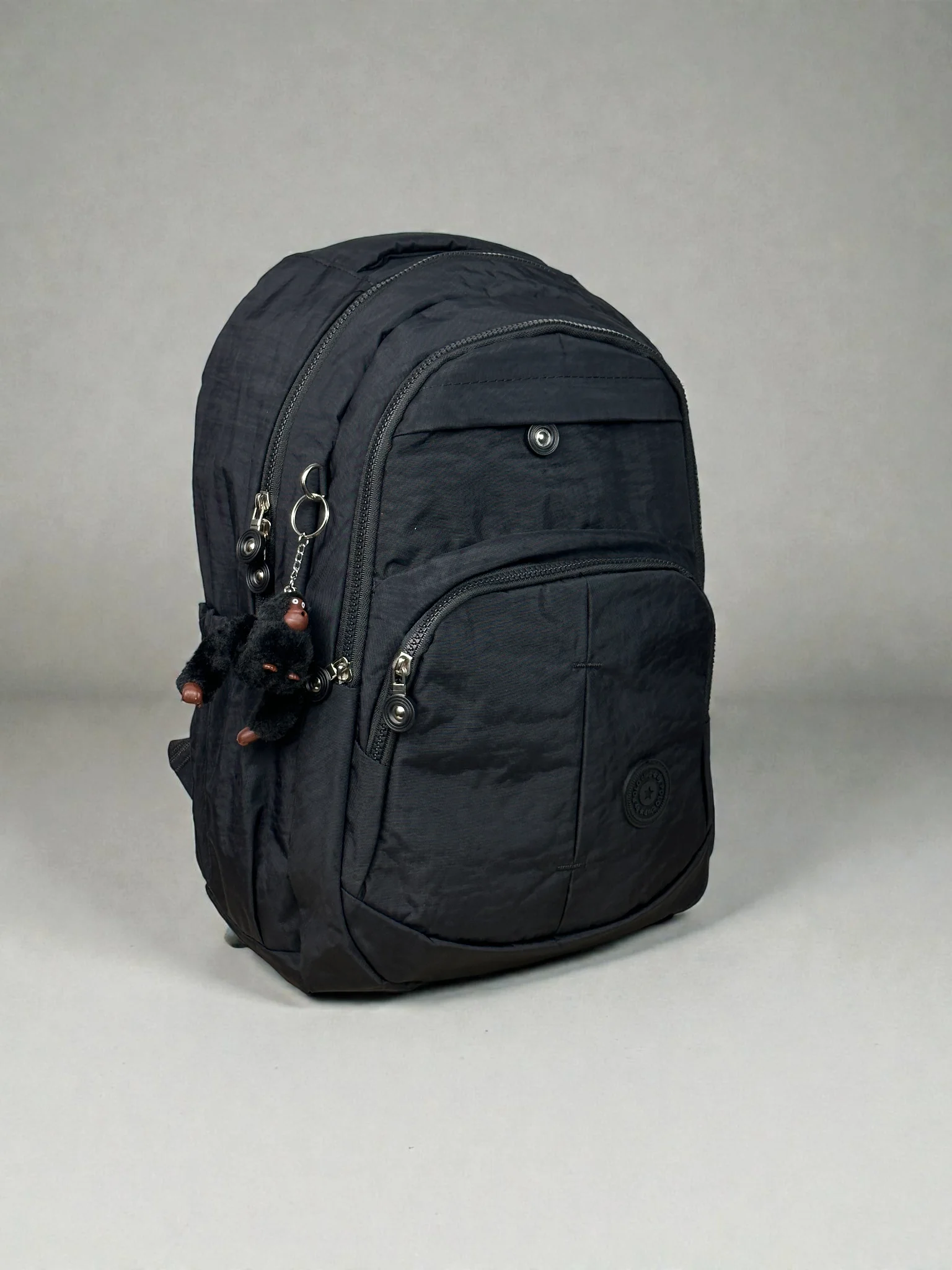 Unisex Krinkıl Su Geçirmez Kumaş Büyük Boy Çok Gözlü Okul Ve Seyahat Sırt Çantası 204