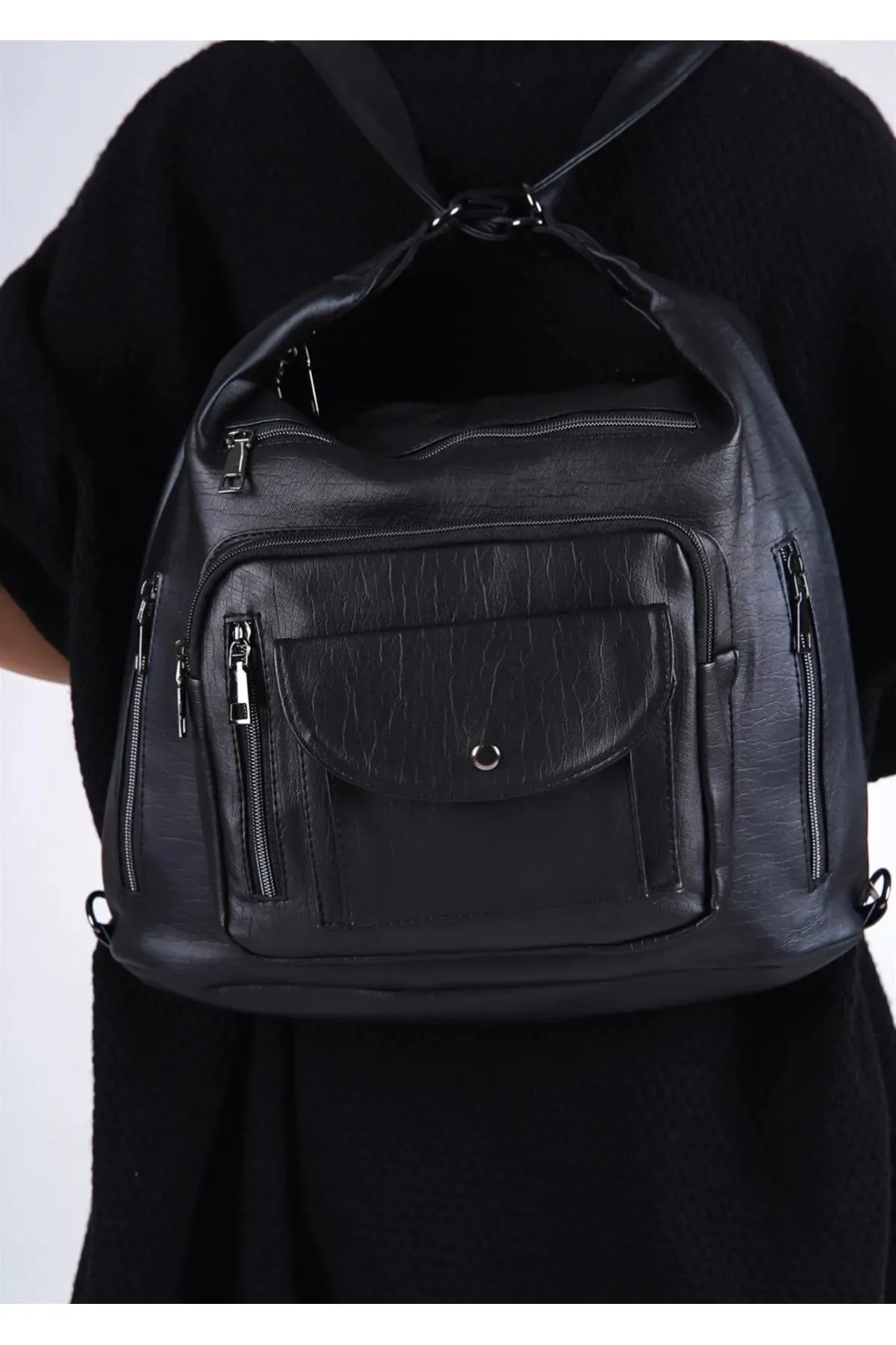 Yıkama Vegan Deri Çok Fonksiyonlu Kadın Çantası Maymun(3İN1) MYM10