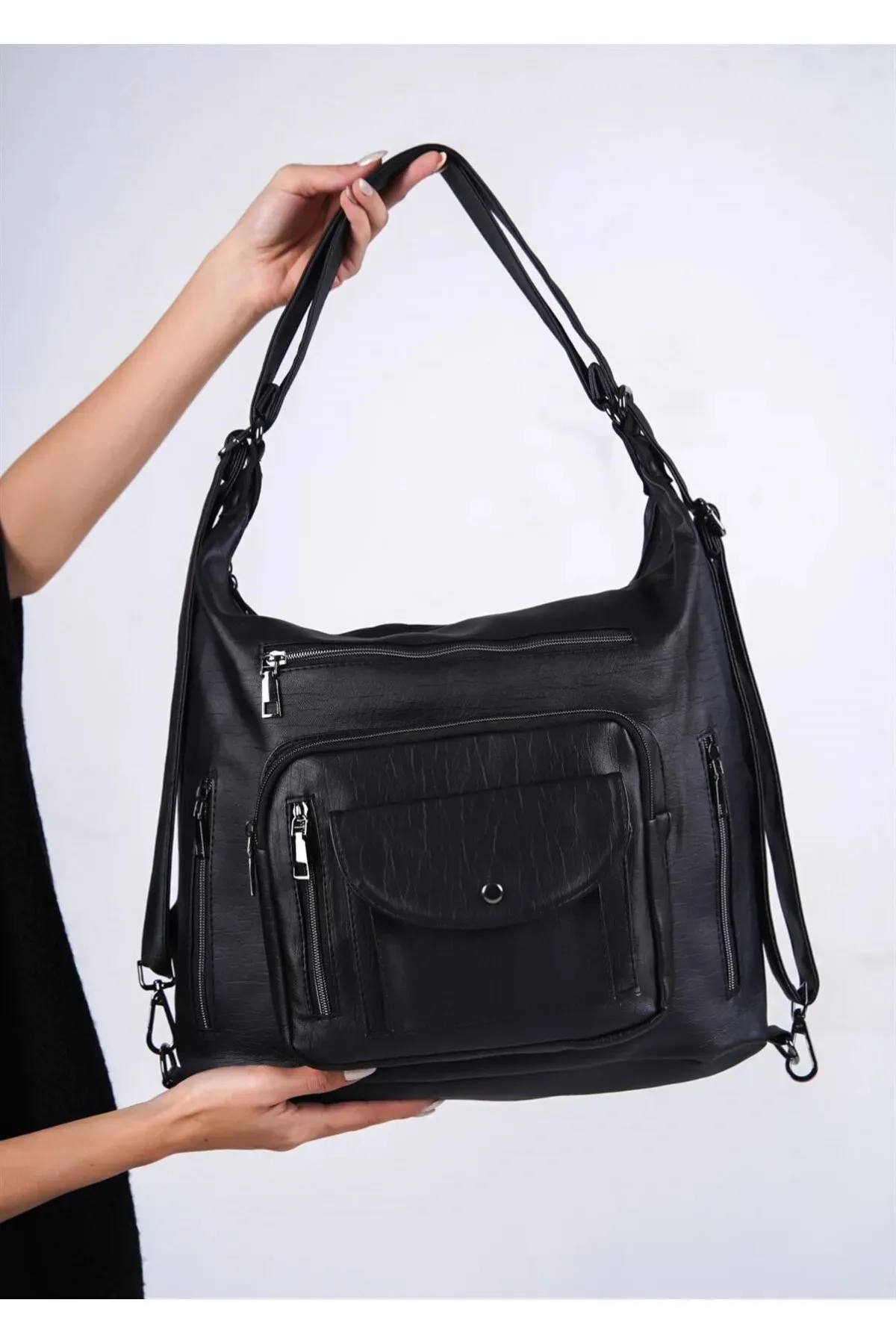 Yıkama Vegan Deri Çok Fonksiyonlu Kadın Çantası Maymun(3İN1) MYM10