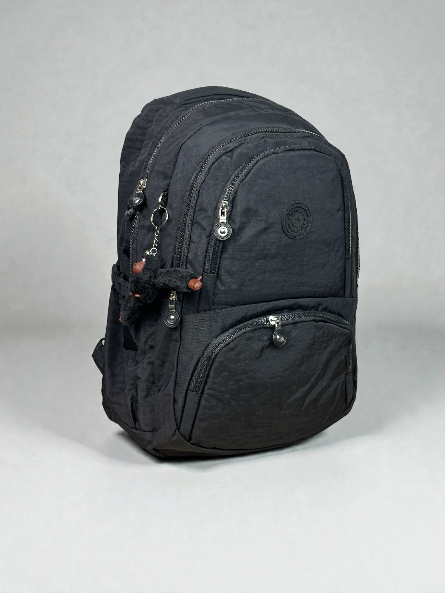 Unisex Krinkıl Su Geçirmez Kumaş Büyük Boy Çok Gözlü Okul Ve Seyahat Sırt Çantası 203