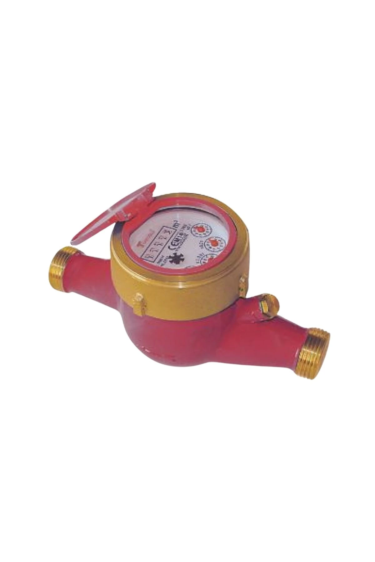 Türkoğlu Çok Hüzmeli Kuru Tip Sıcak Su Sayacı (R80) DN 15