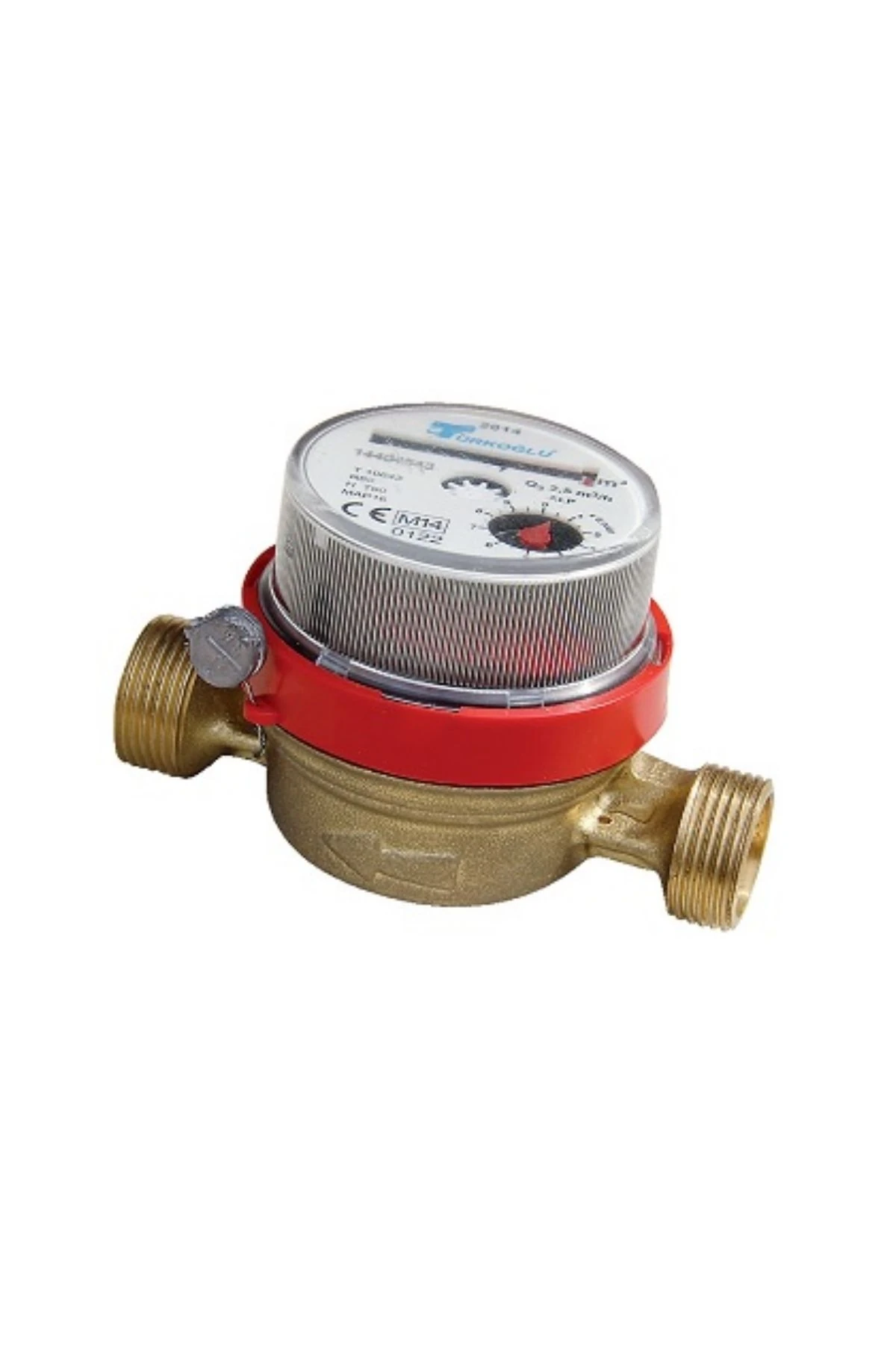 Türkoğlu Tek Hüzmeli Kuru Tip Sıcak Su Sayacı (R80) DN 20