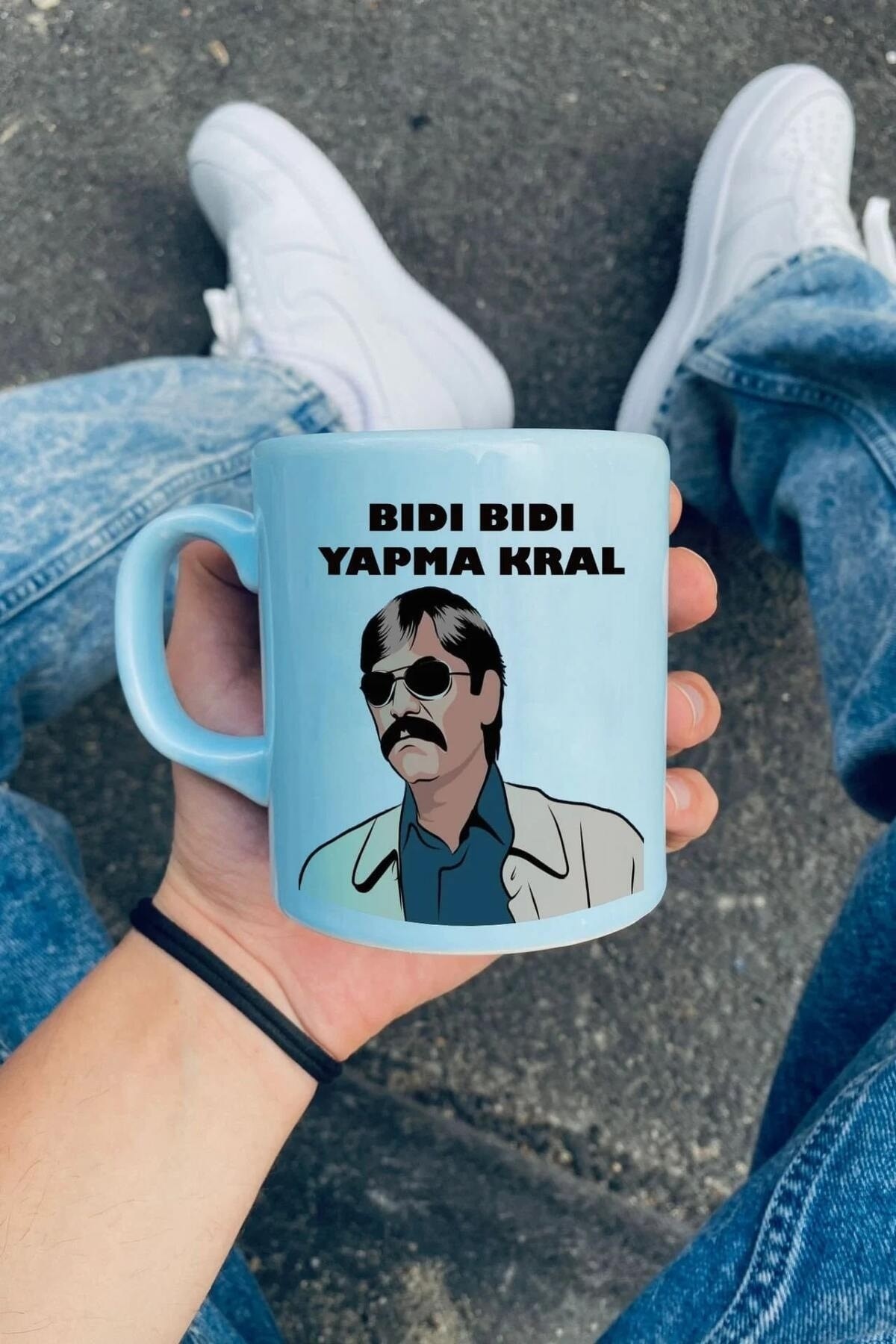 Kurtlar Vadisi Pala ''Bıdı Bıdı Yapma Kral'' Hediyelik Kulplu Beyaz Kupa Çeşitleri