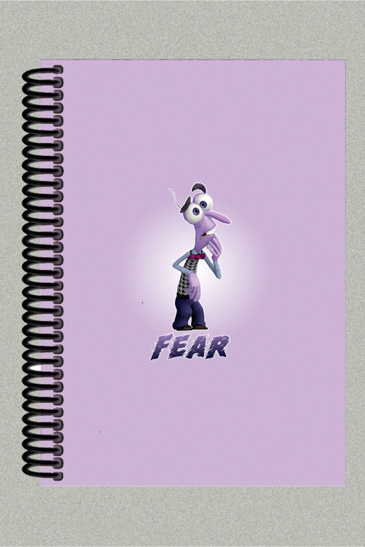 Ters Yüz ''Fear-Korku'' Spiralli A5 Çizgisiz Tuale Kapaklı Hediyelik Defter (200 Sayfa)