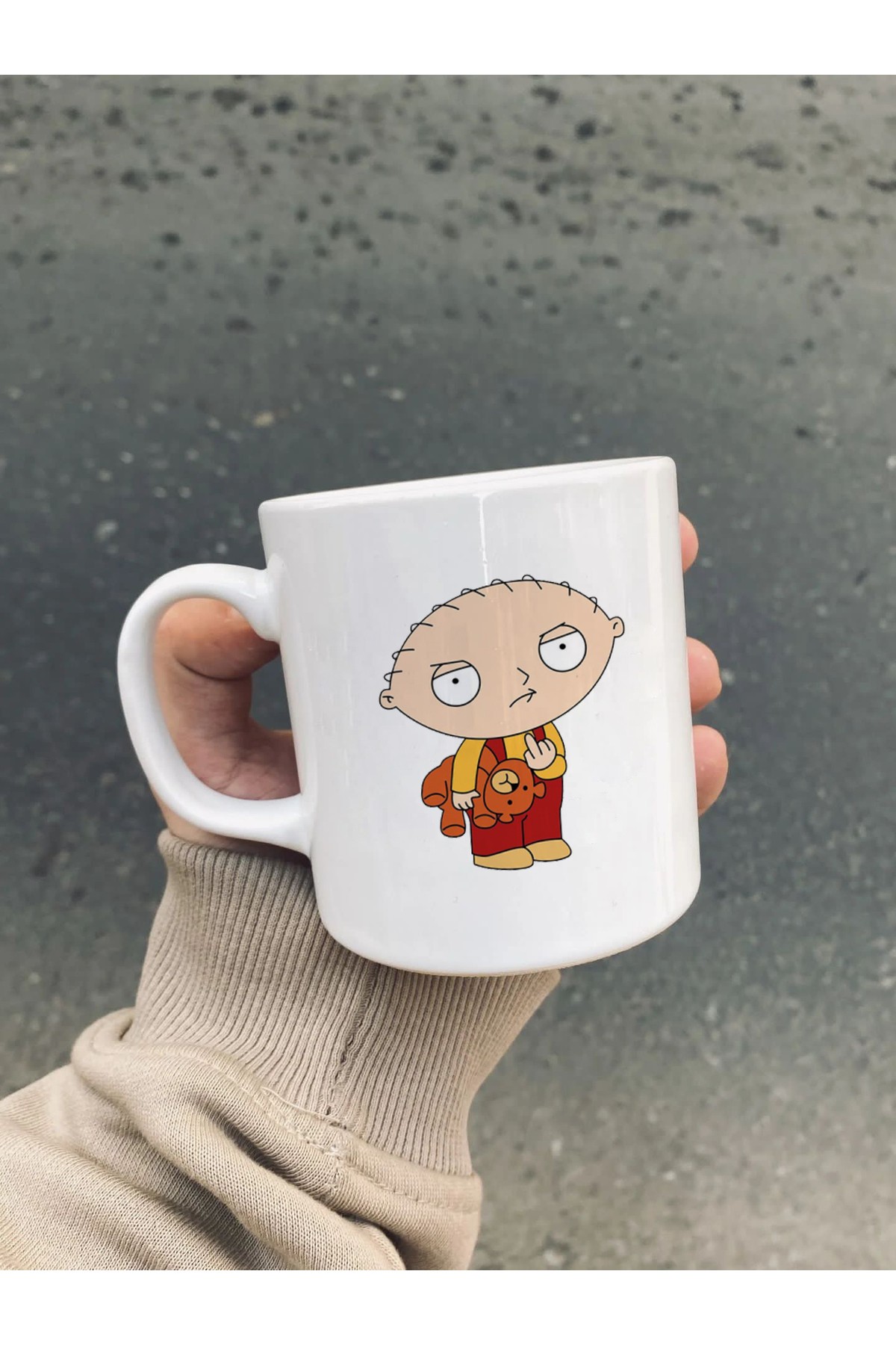 Family Guy Stewie Hediyelik Beyaz Seramik Kulplu Kupa Bardak Çeşitleri